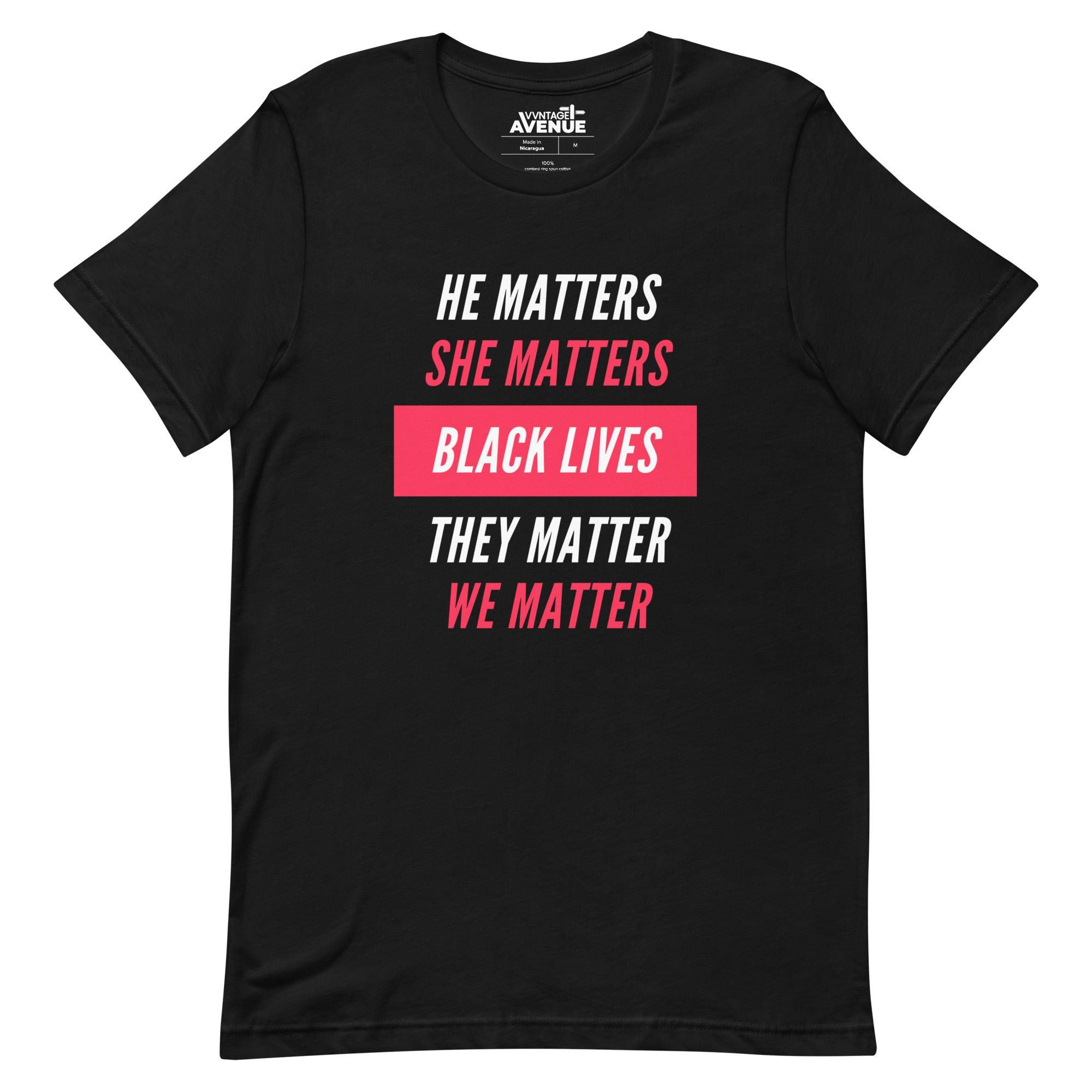 BLACK AVENUE | Black Lives Matter SS T-Shirt (Unisex) - VVNTAGE AVENUE