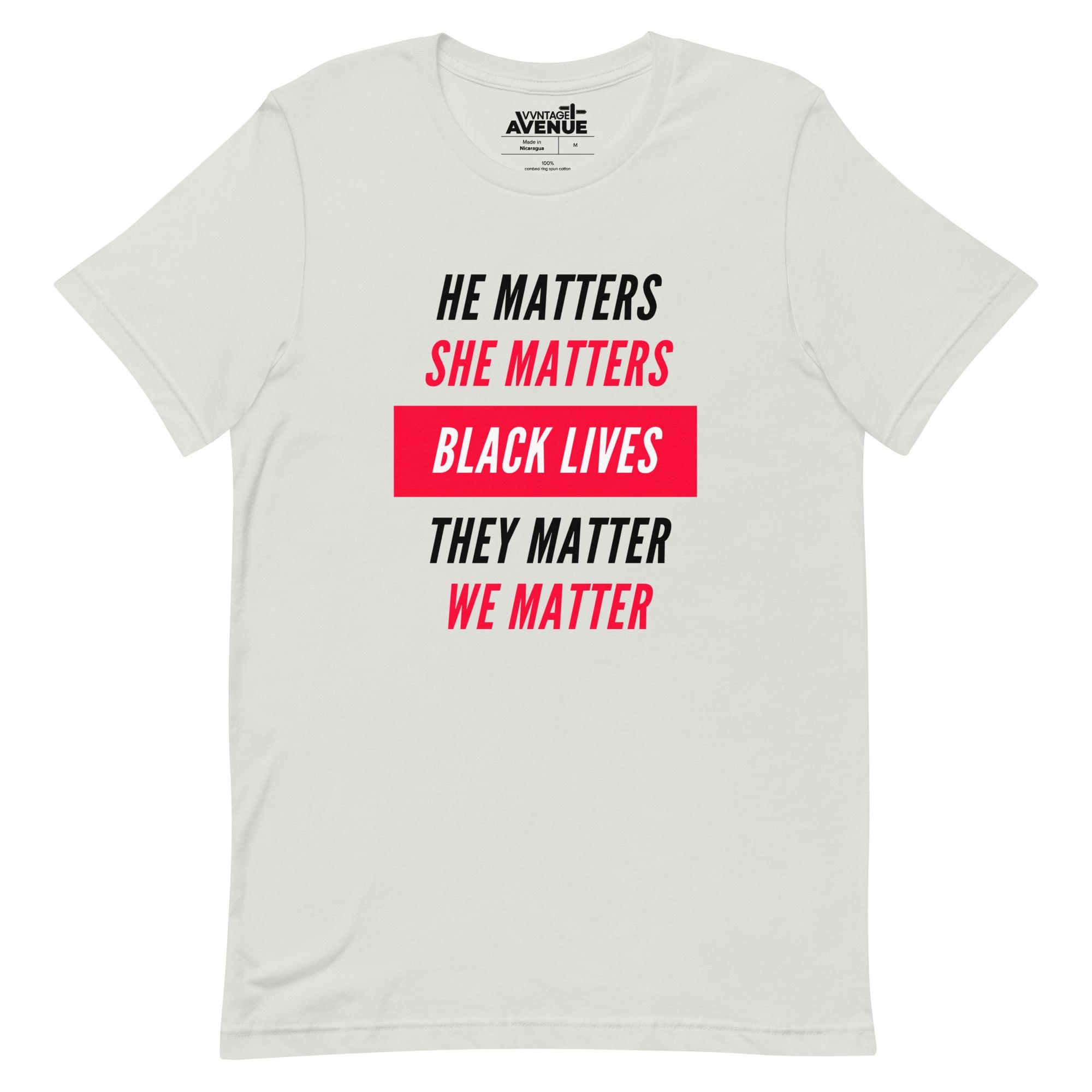BLACK AVENUE | Black Lives Matter SS T-Shirt (Unisex) - VVNTAGE AVENUE