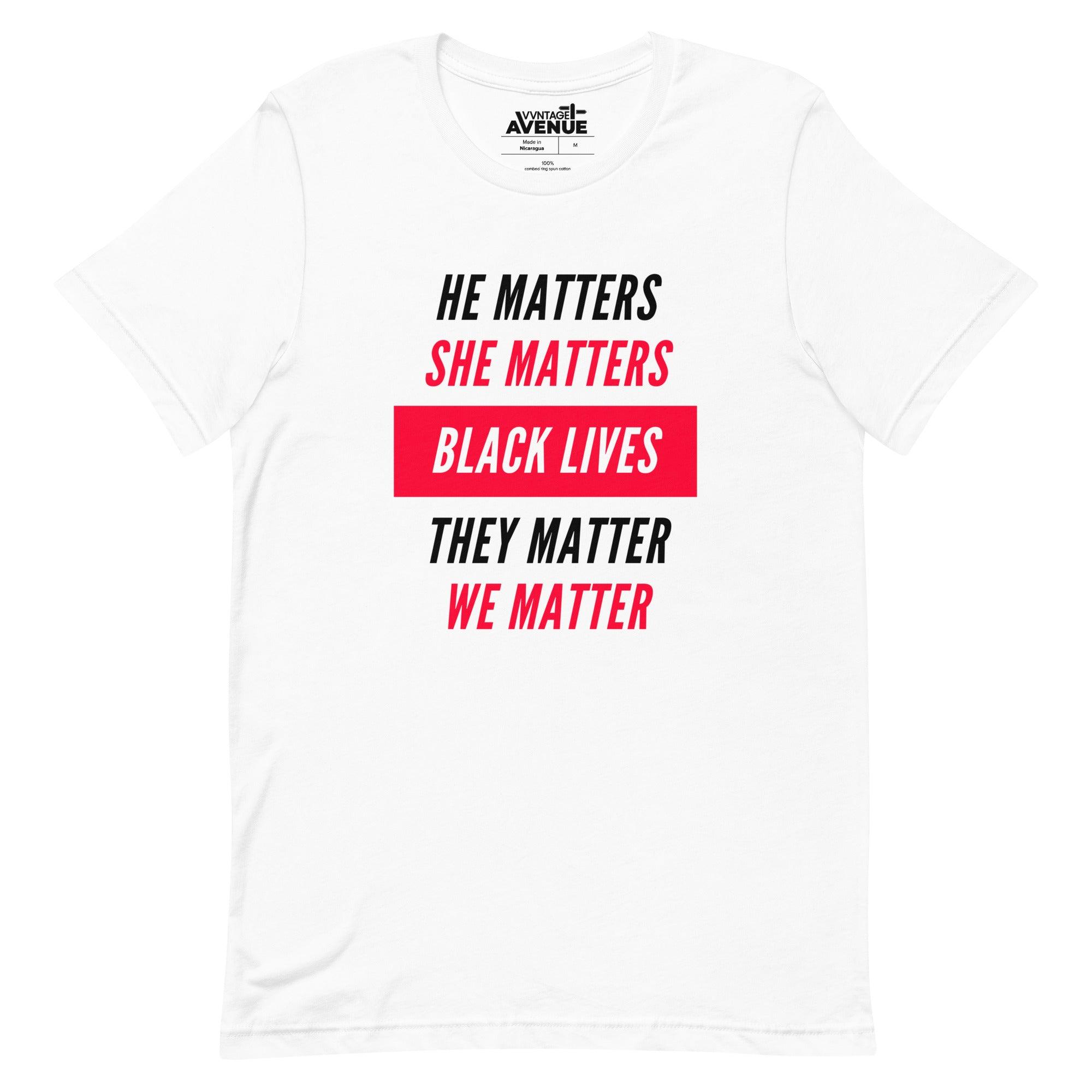 BLACK AVENUE | Black Lives Matter SS T-Shirt (Unisex) - VVNTAGE AVENUE