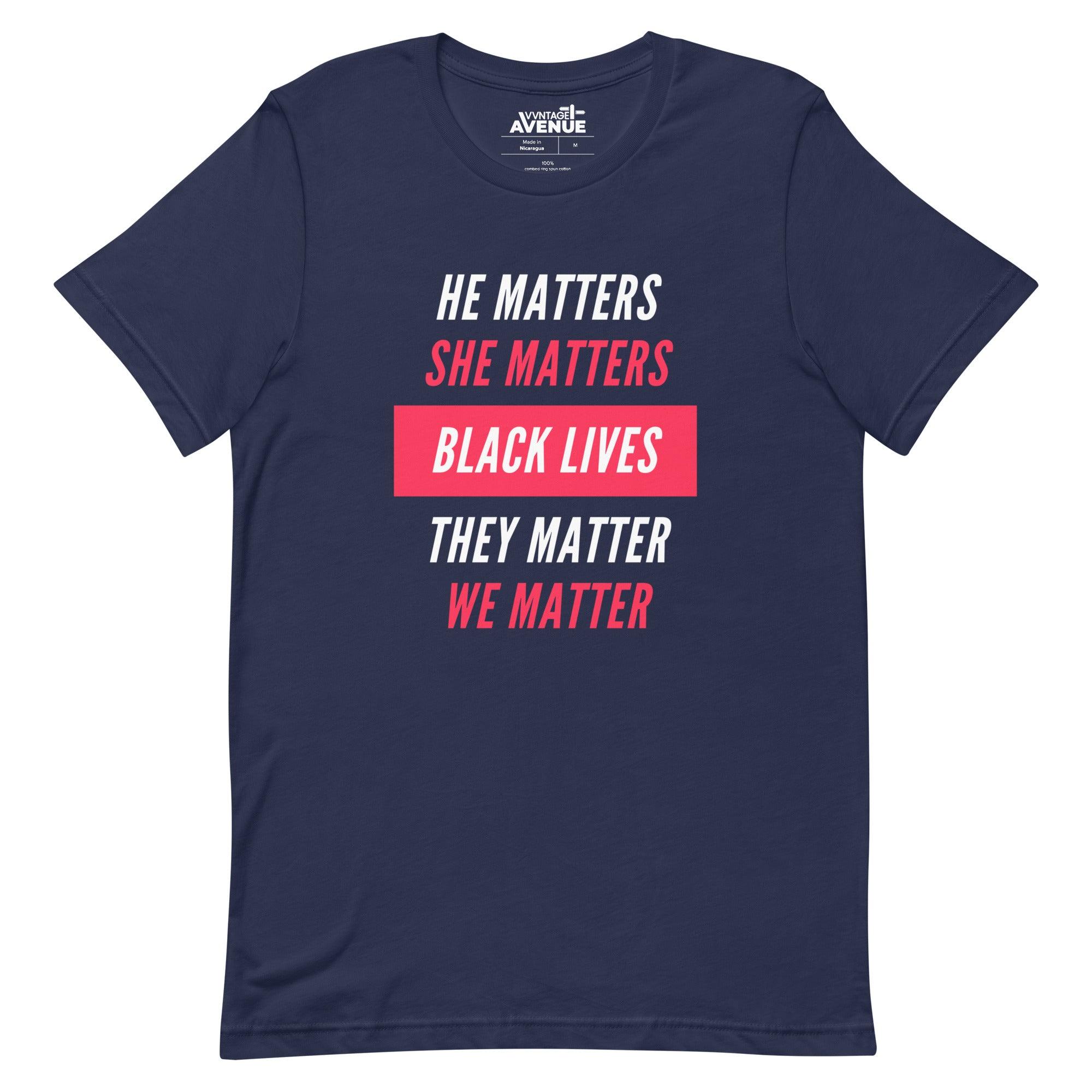 BLACK AVENUE | Black Lives Matter SS T-Shirt (Unisex) - VVNTAGE AVENUE