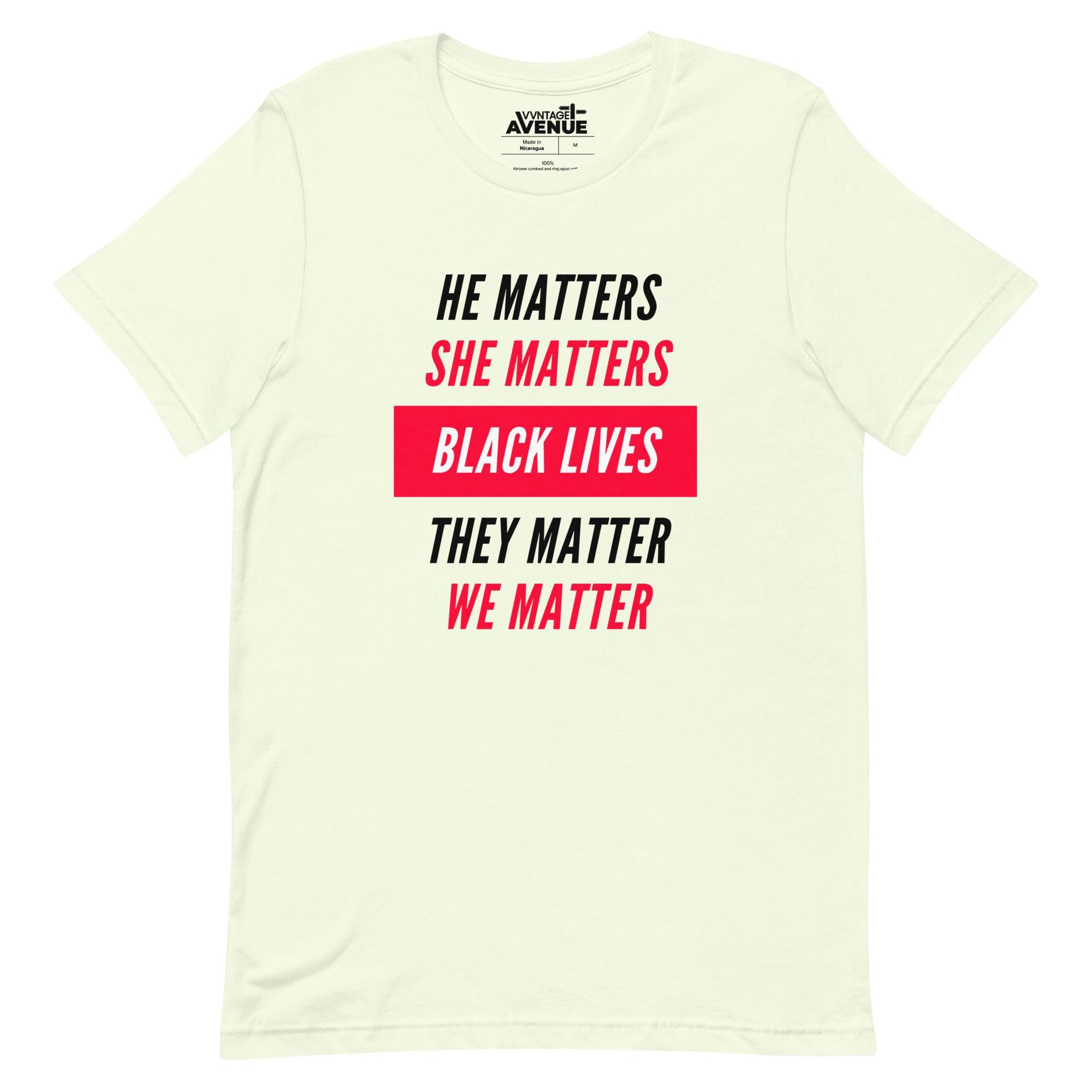 BLACK AVENUE | Black Lives Matter SS T-Shirt (Unisex) - VVNTAGE AVENUE