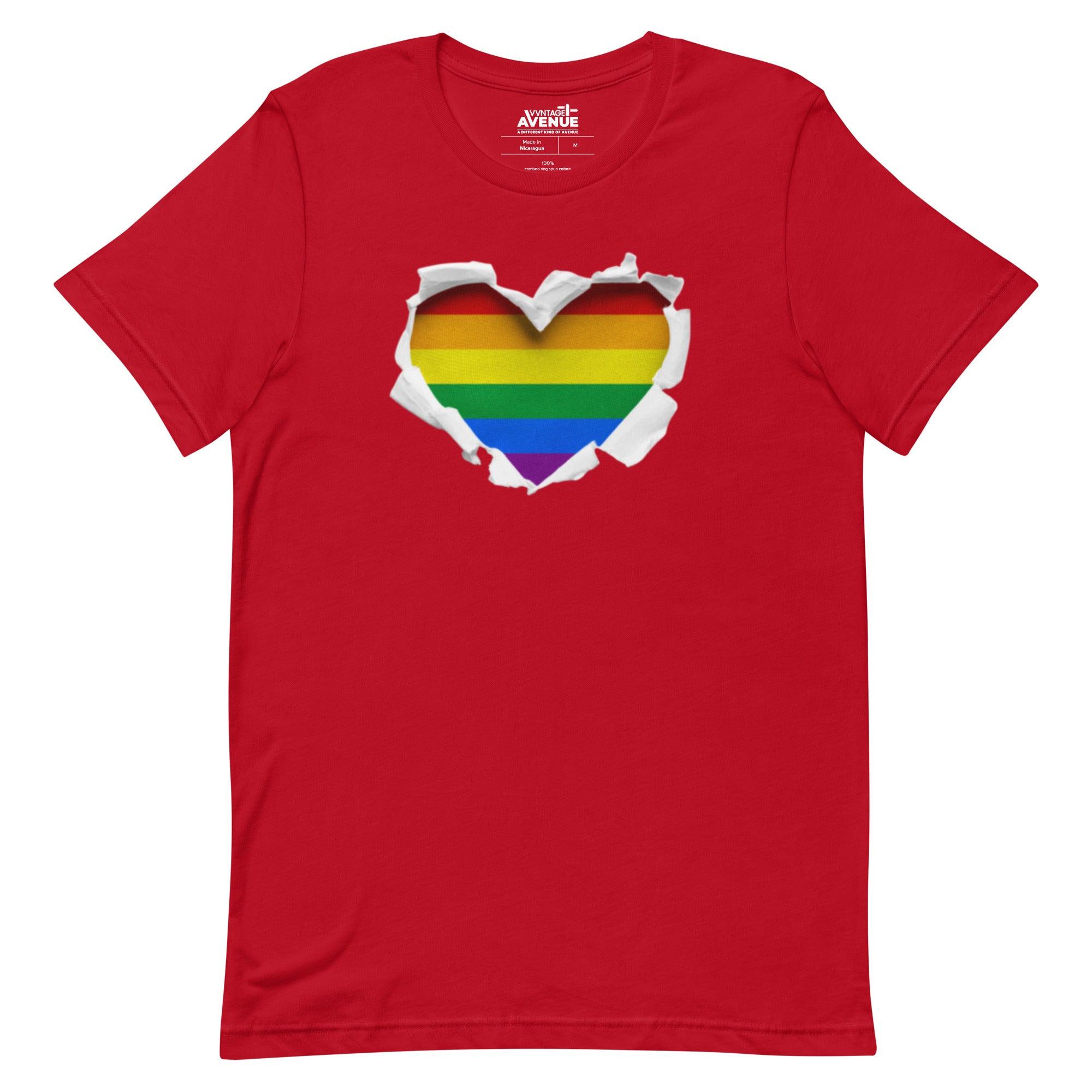 PRIDE AVENUE | Rainbow Heart T-Shirt - VVNTAGE AVENUE
