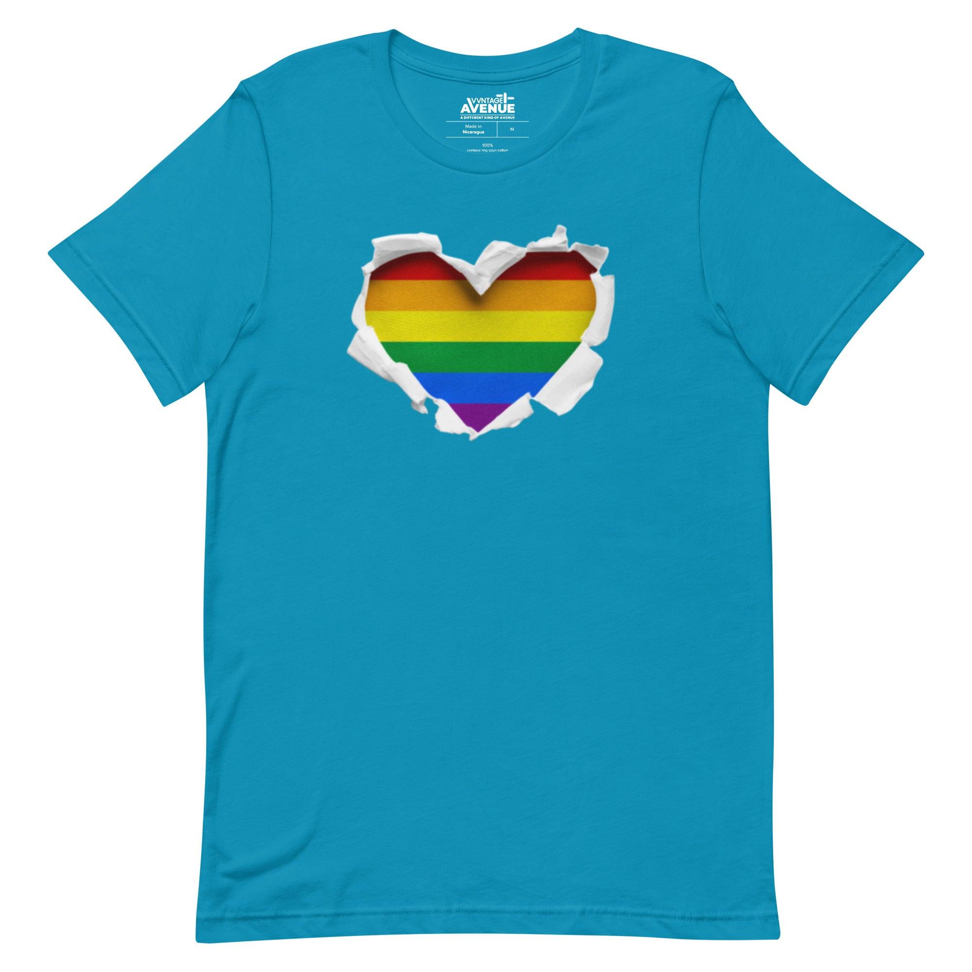 PRIDE AVENUE | Rainbow Heart T-Shirt - VVNTAGE AVENUE