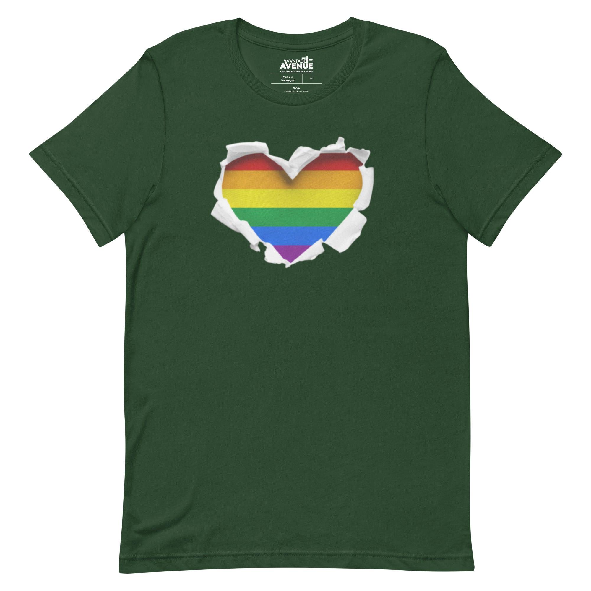 PRIDE AVENUE | Rainbow Heart T-Shirt - VVNTAGE AVENUE