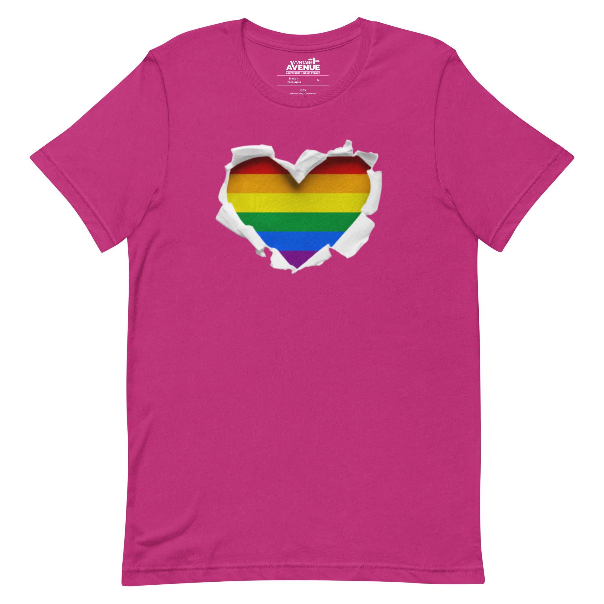 PRIDE AVENUE | Rainbow Heart T-Shirt - VVNTAGE AVENUE
