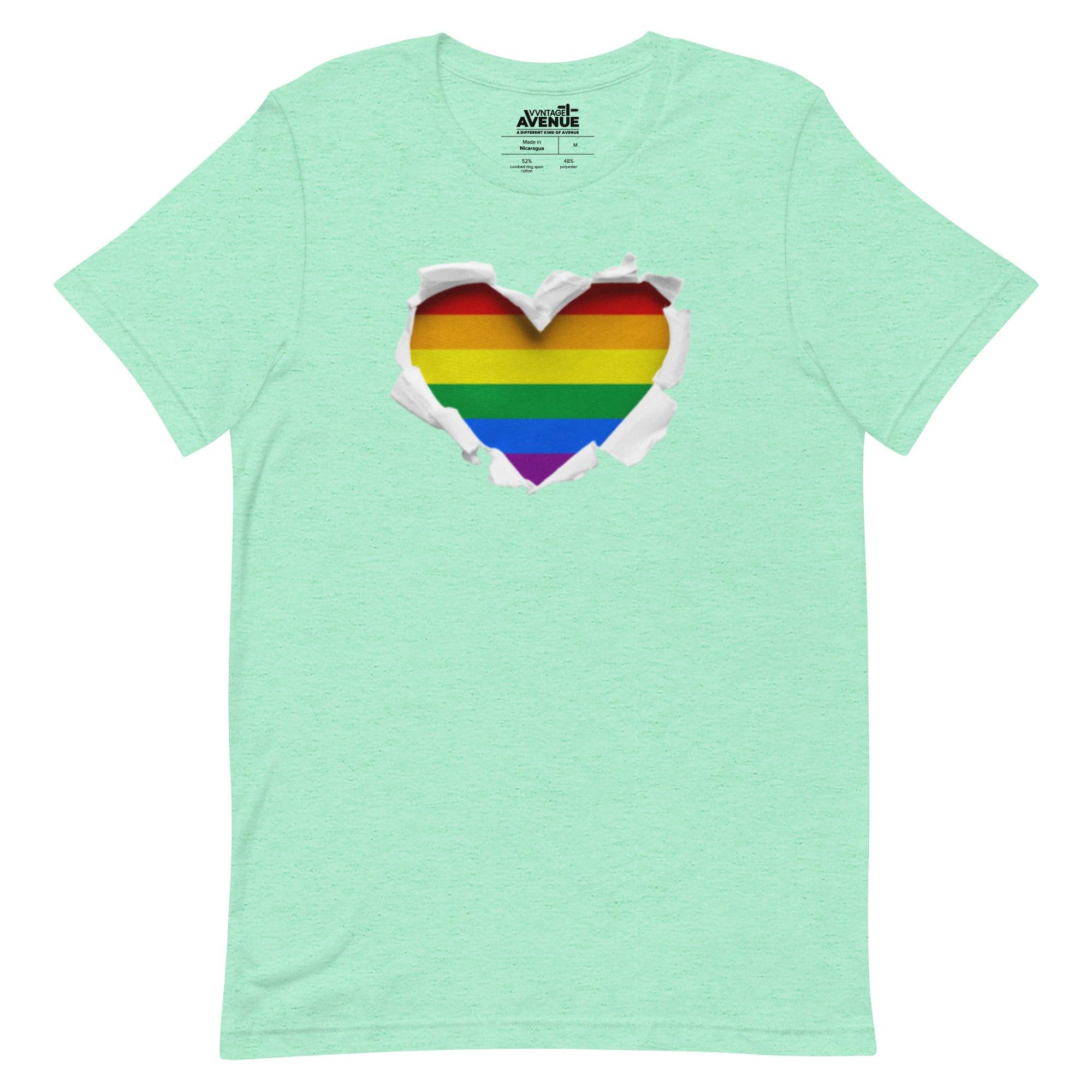 PRIDE AVENUE | Rainbow Heart T-Shirt - VVNTAGE AVENUE