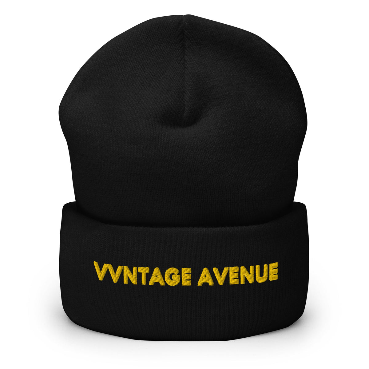 VVNTAGE Cuffed Beanie (Gold Print) - VVNTAGE AVENUE