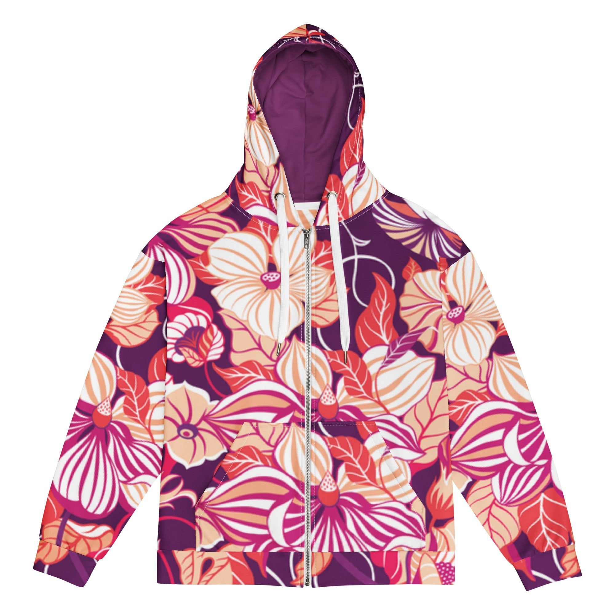 VVNTAGE Graphic Full - Zip Hoodie (Floral Print) - VVNTAGE AVENUE