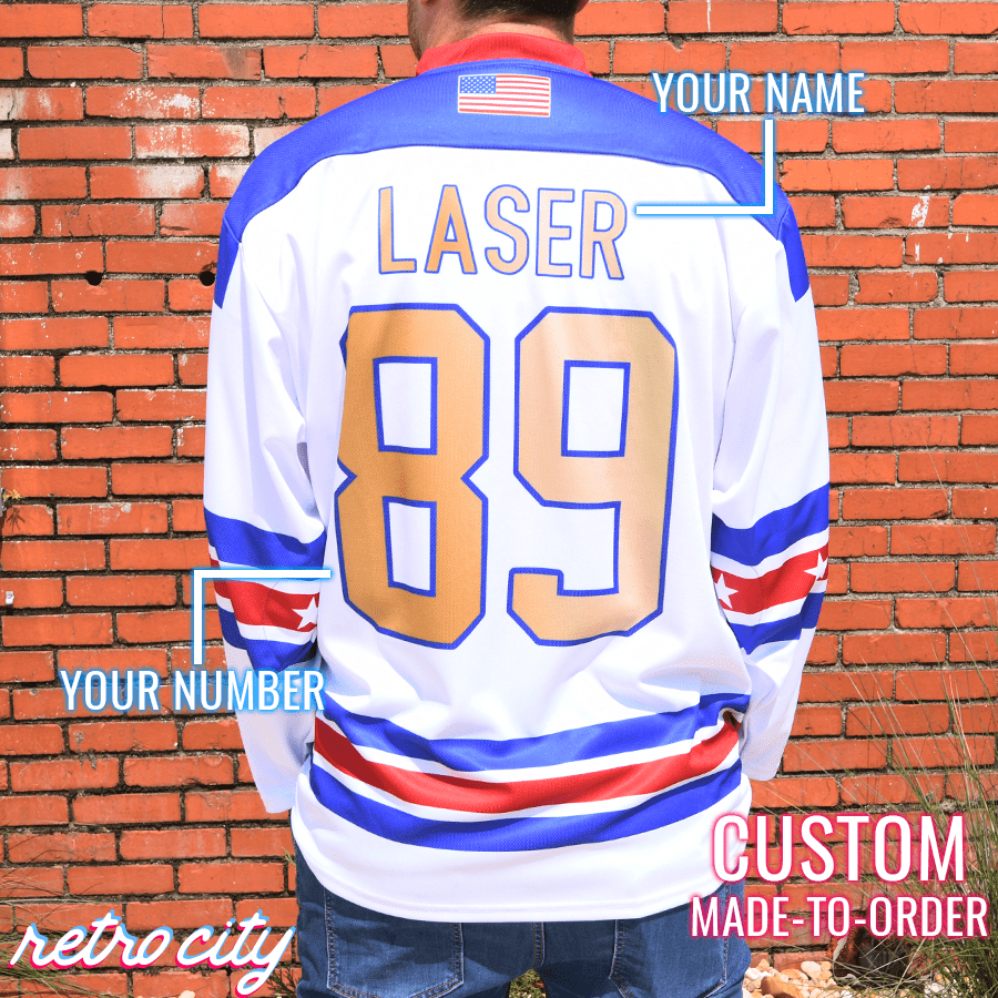 American Gladiators Lace-Up Hockey Sweater Jersey by Retro City Threads
