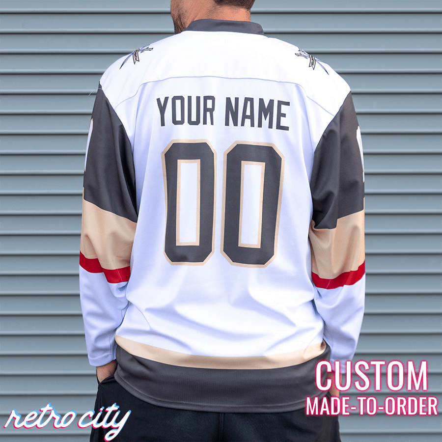 Las Vegas Golden Knighth Mike Tyson Punch Out Hockey Jersey by Retro City Threads