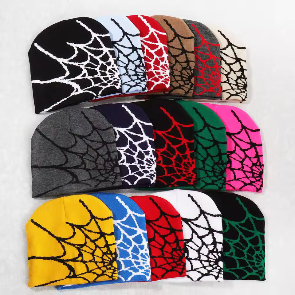 Spider Webbed Beanie by Streetwear Boulevard