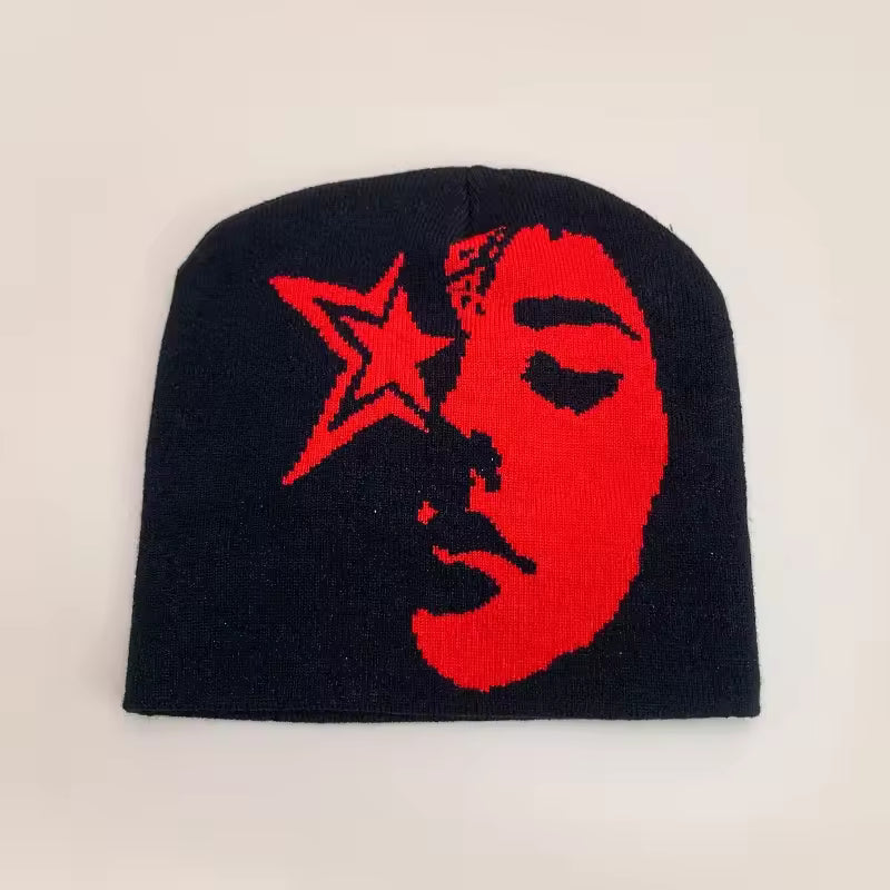 Star Faced Beanie by Streetwear Boulevard