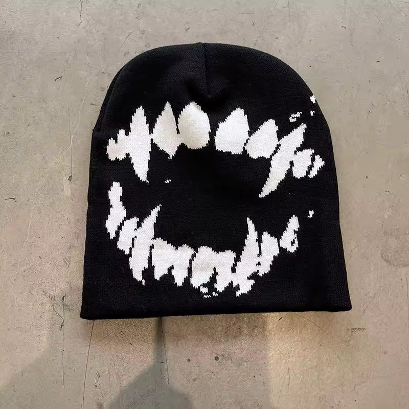 Fanged Graphic Beanie by Streetwear Boulevard