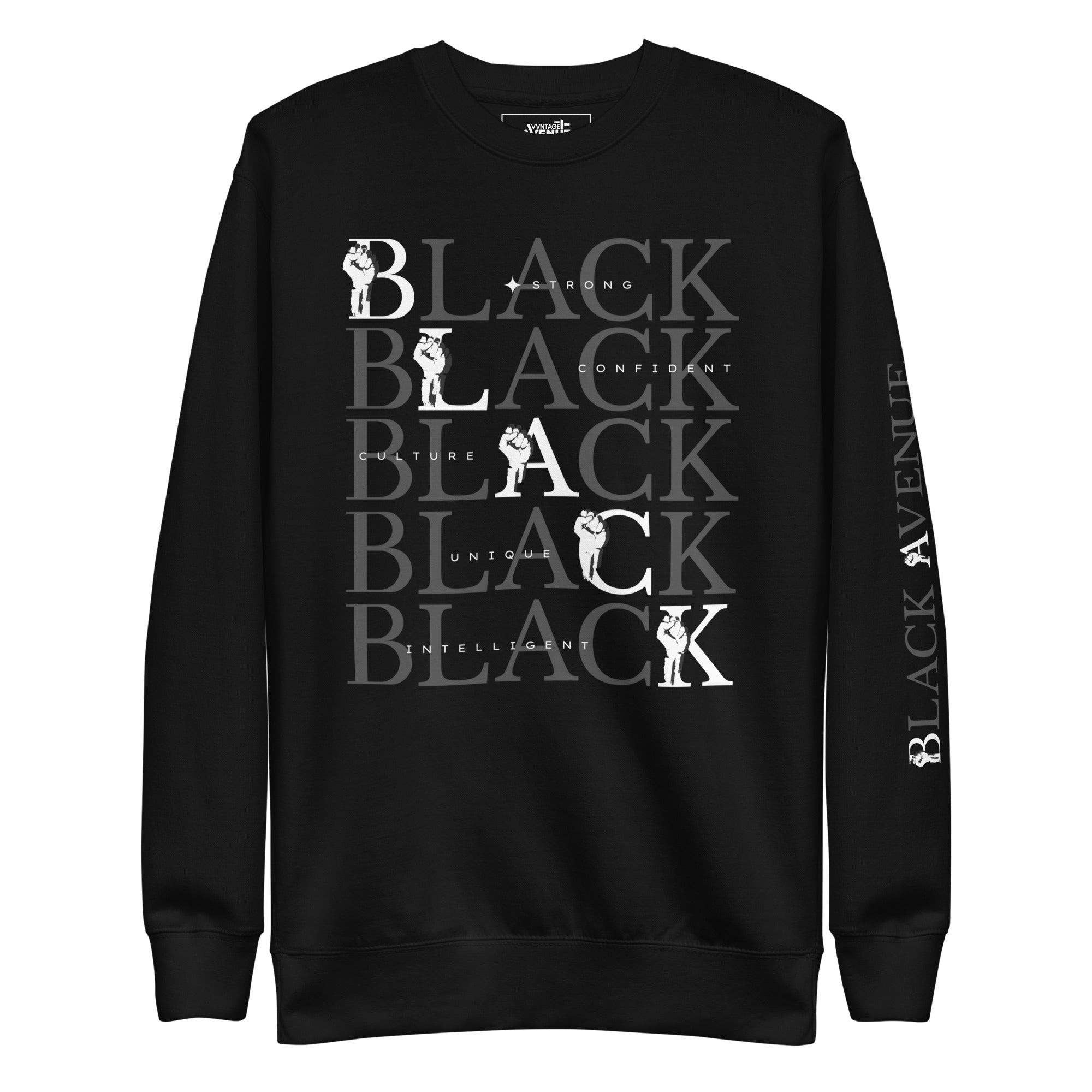 BLACK AVENUE | Black Fist & All Premium Sweatshirt - VVNTAGE AVENUE
