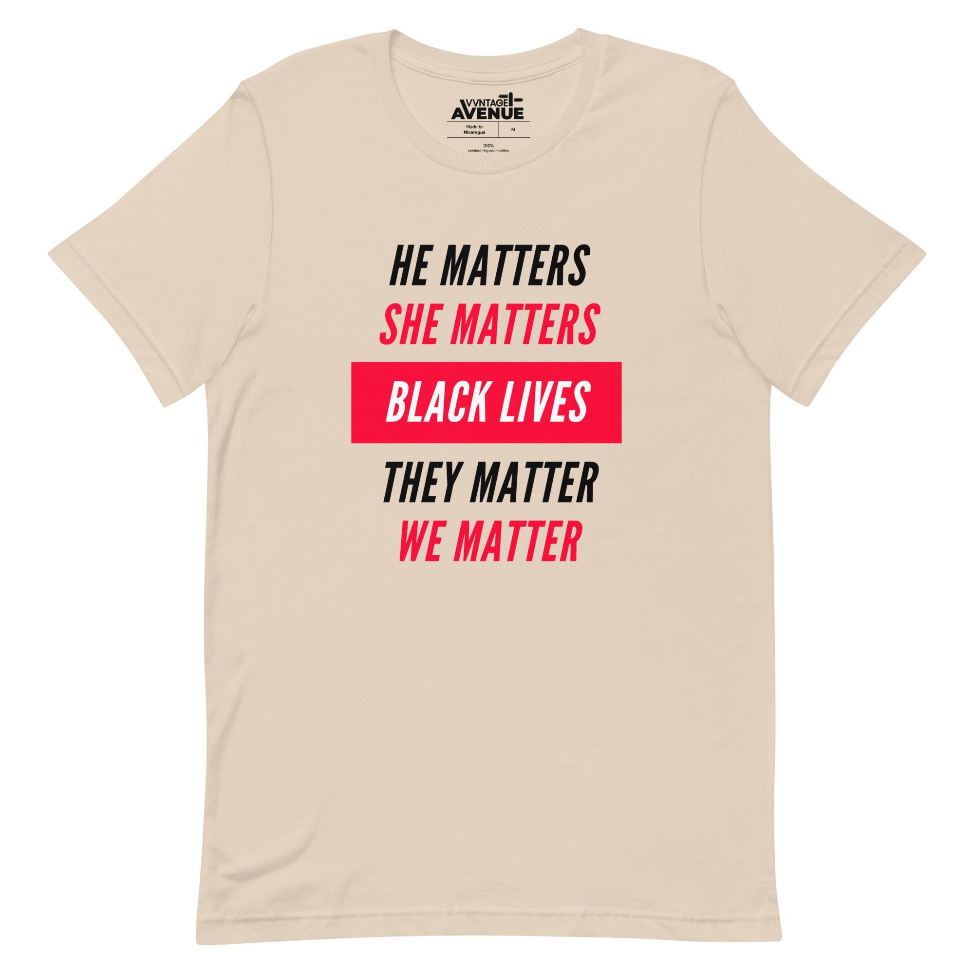 BLACK AVENUE | Black Lives Matter SS T-Shirt (Unisex) - VVNTAGE AVENUE