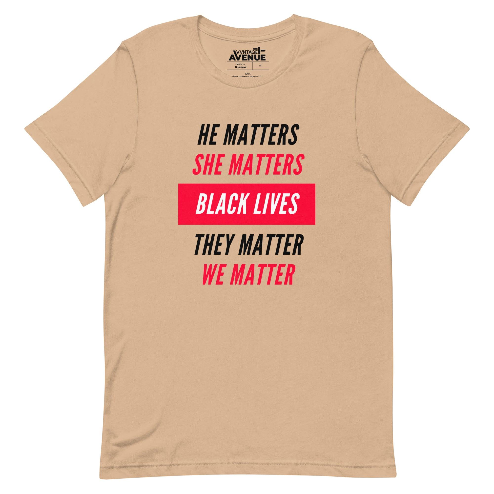 BLACK AVENUE | Black Lives Matter SS T-Shirt (Unisex) - VVNTAGE AVENUE