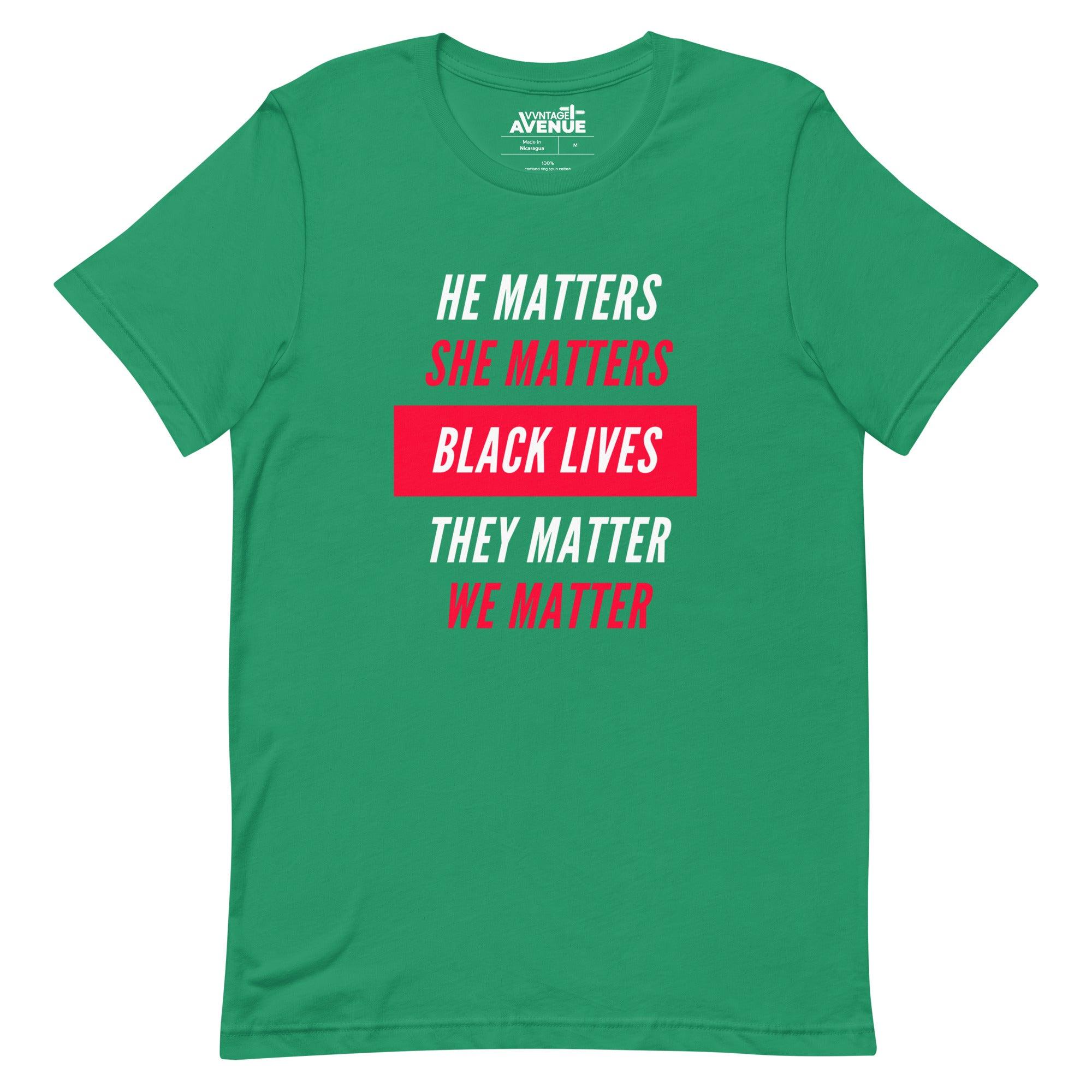 BLACK AVENUE | Black Lives Matter SS T-Shirt (Unisex) - VVNTAGE AVENUE