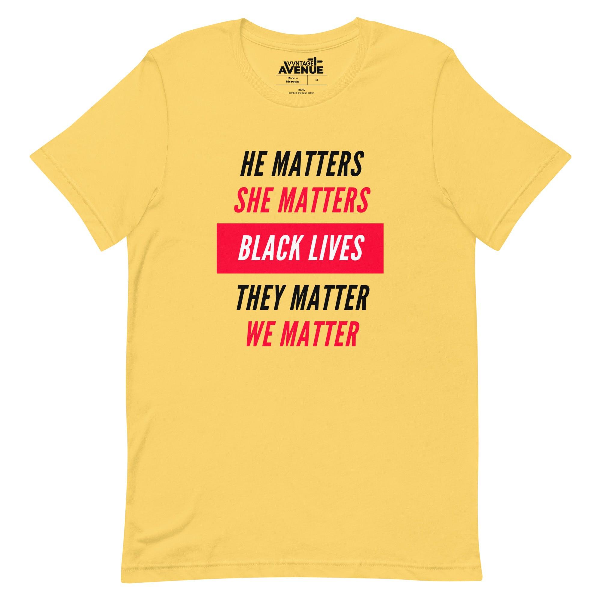 BLACK AVENUE | Black Lives Matter SS T-Shirt (Unisex) - VVNTAGE AVENUE