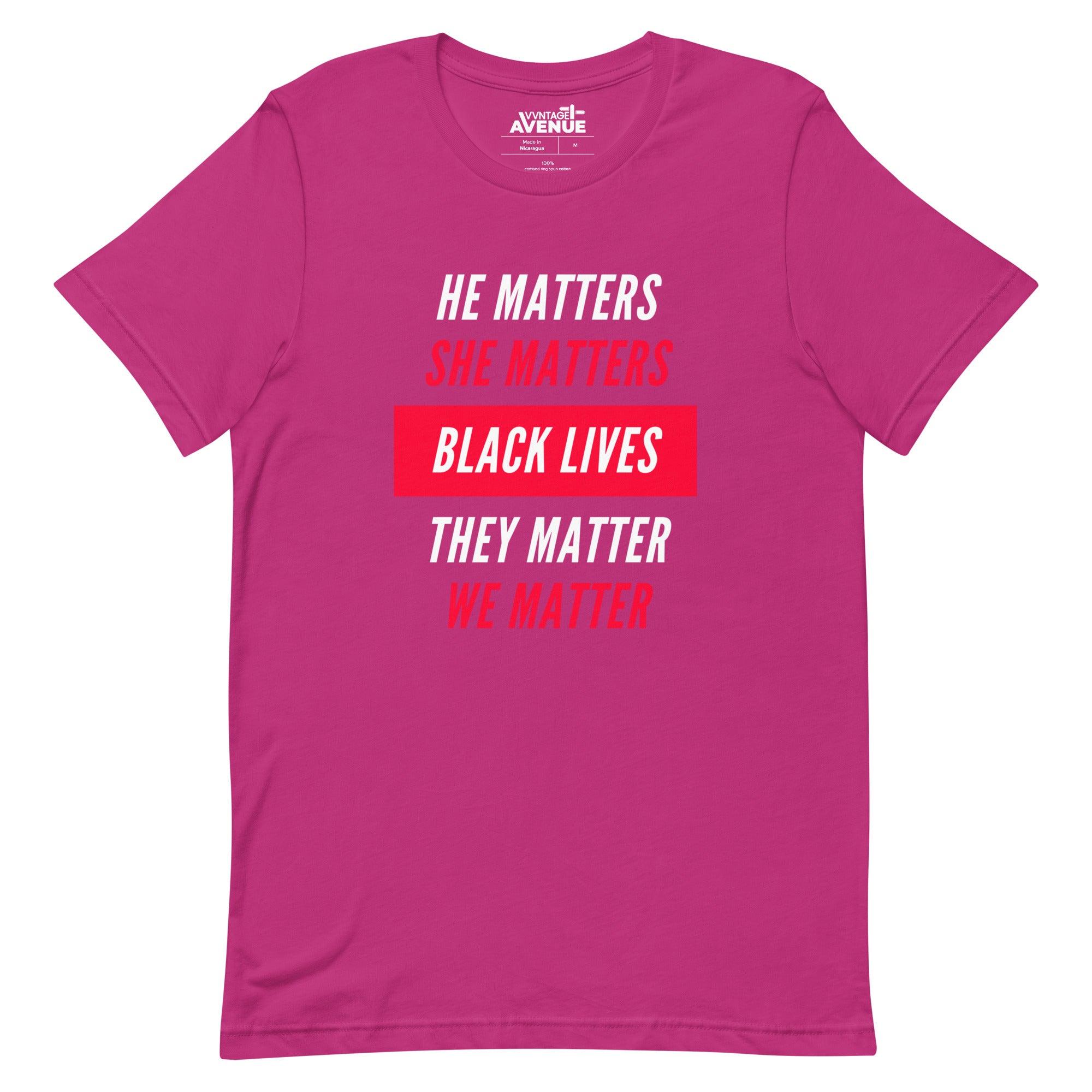BLACK AVENUE | Black Lives Matter SS T-Shirt (Unisex) - VVNTAGE AVENUE