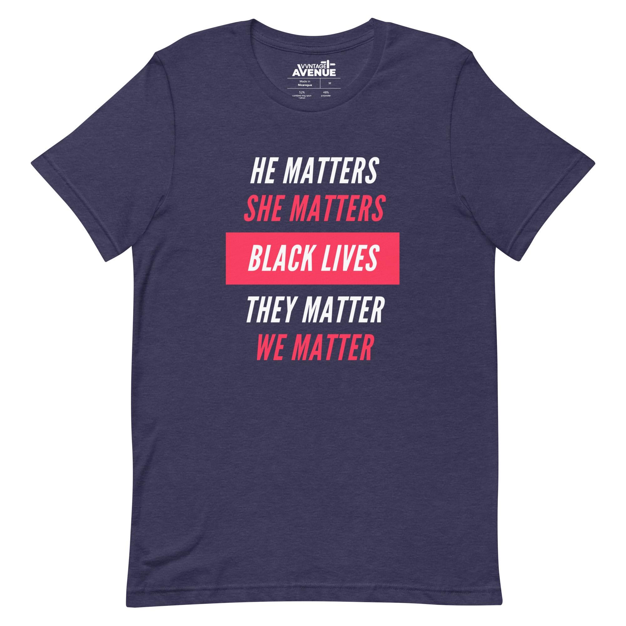 BLACK AVENUE | Black Lives Matter SS T-Shirt (Unisex) - VVNTAGE AVENUE