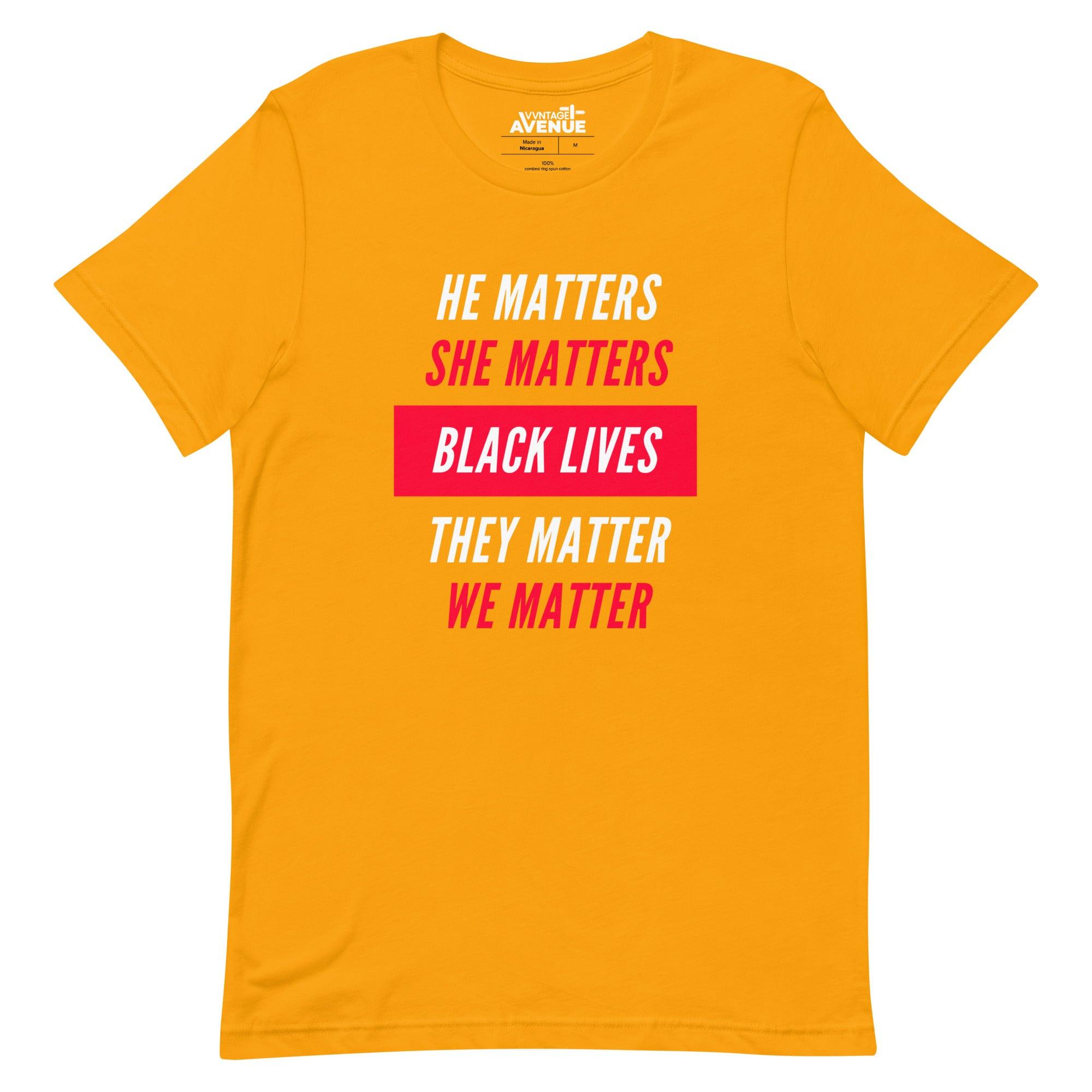 BLACK AVENUE | Black Lives Matter SS T-Shirt (Unisex) - VVNTAGE AVENUE