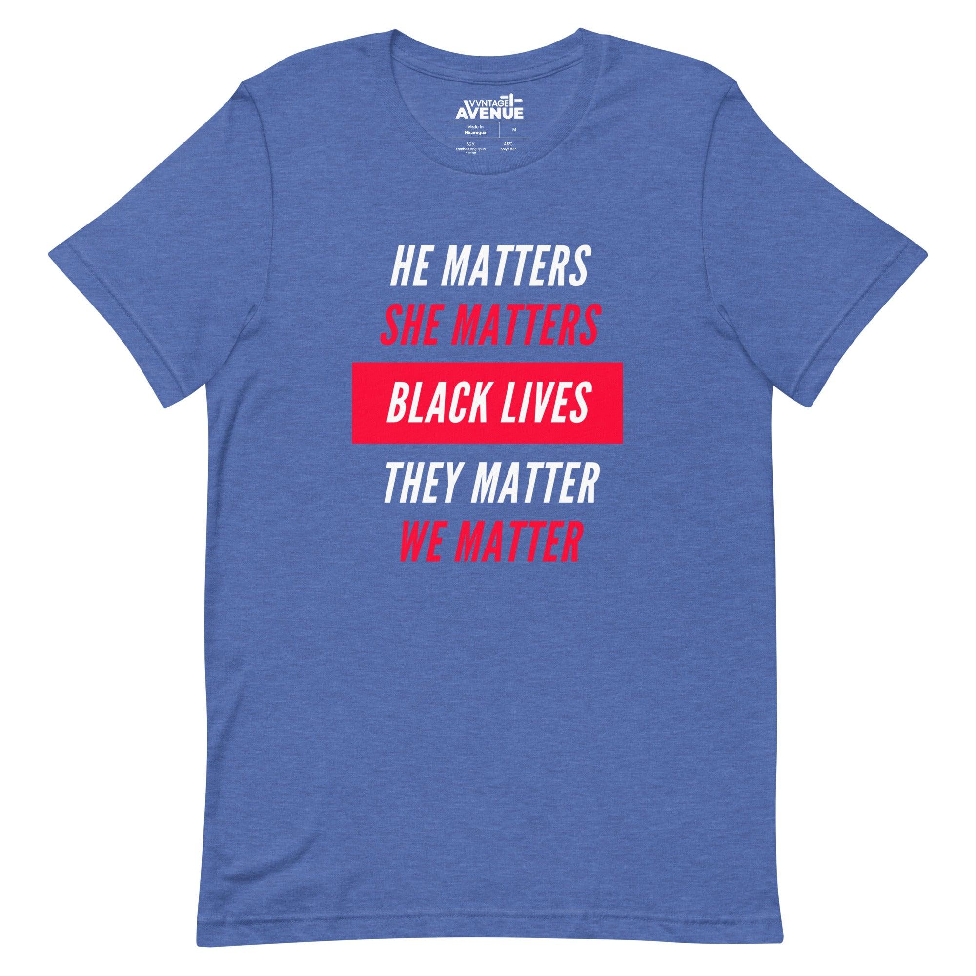 BLACK AVENUE | Black Lives Matter SS T-Shirt (Unisex) - VVNTAGE AVENUE