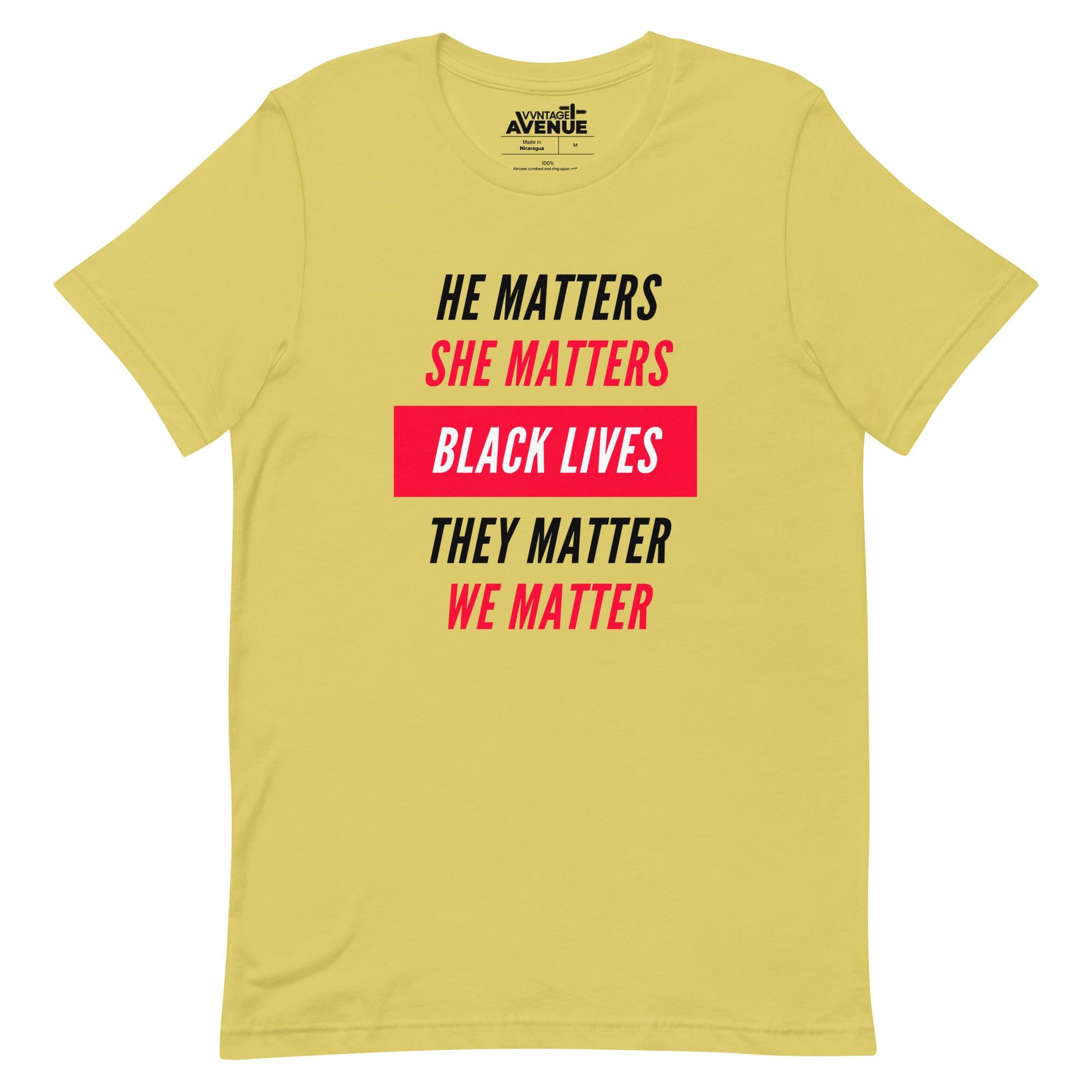 BLACK AVENUE | Black Lives Matter SS T-Shirt (Unisex) - VVNTAGE AVENUE