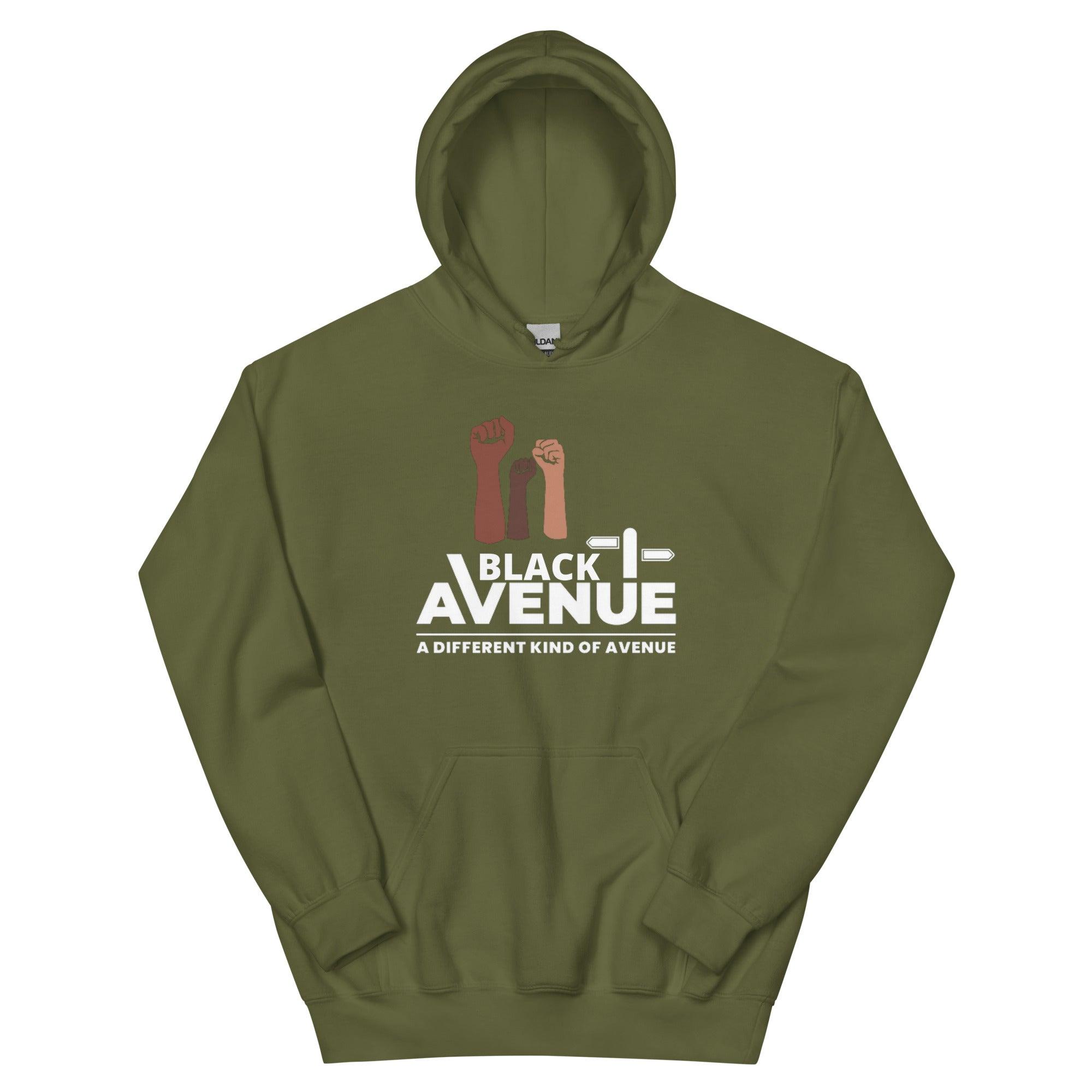 BLACK AVENUE HeavyBlend Logo Hoodie (Unisex) - VVNTAGE AVENUE