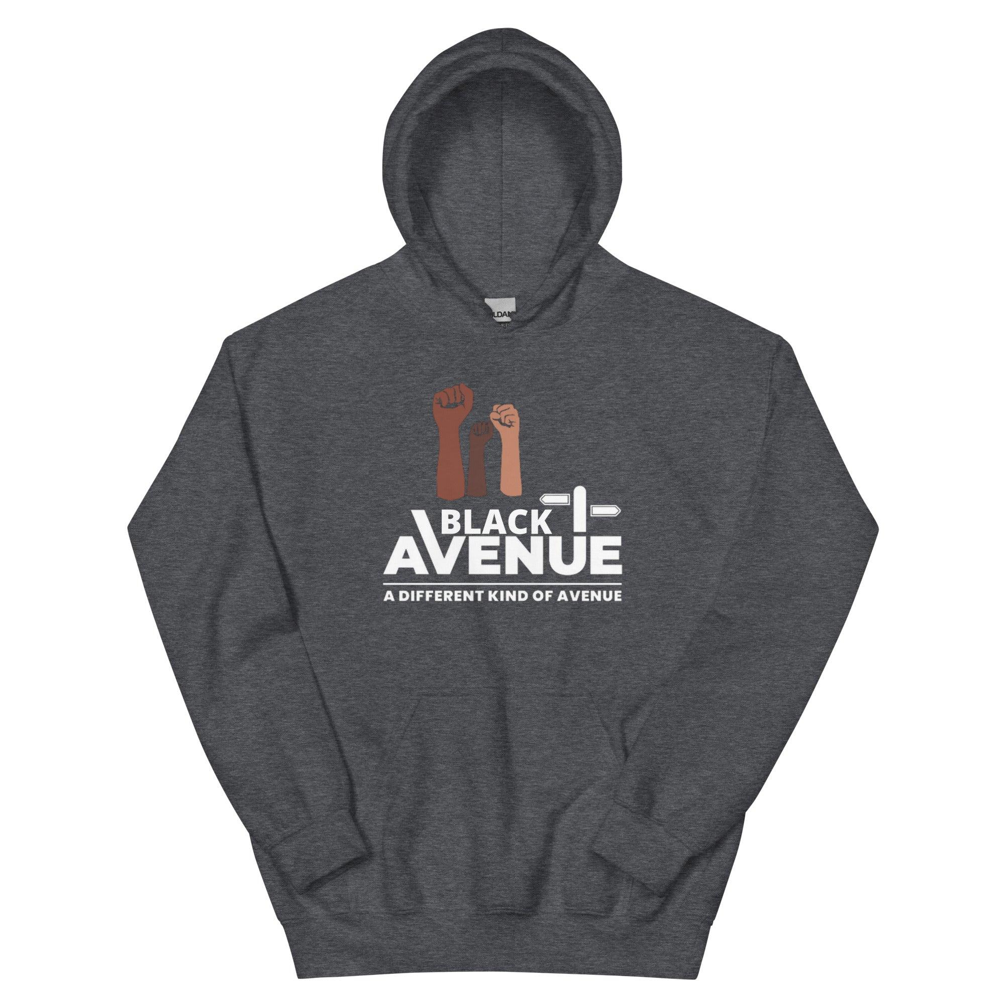BLACK AVENUE HeavyBlend Logo Hoodie (Unisex) - VVNTAGE AVENUE