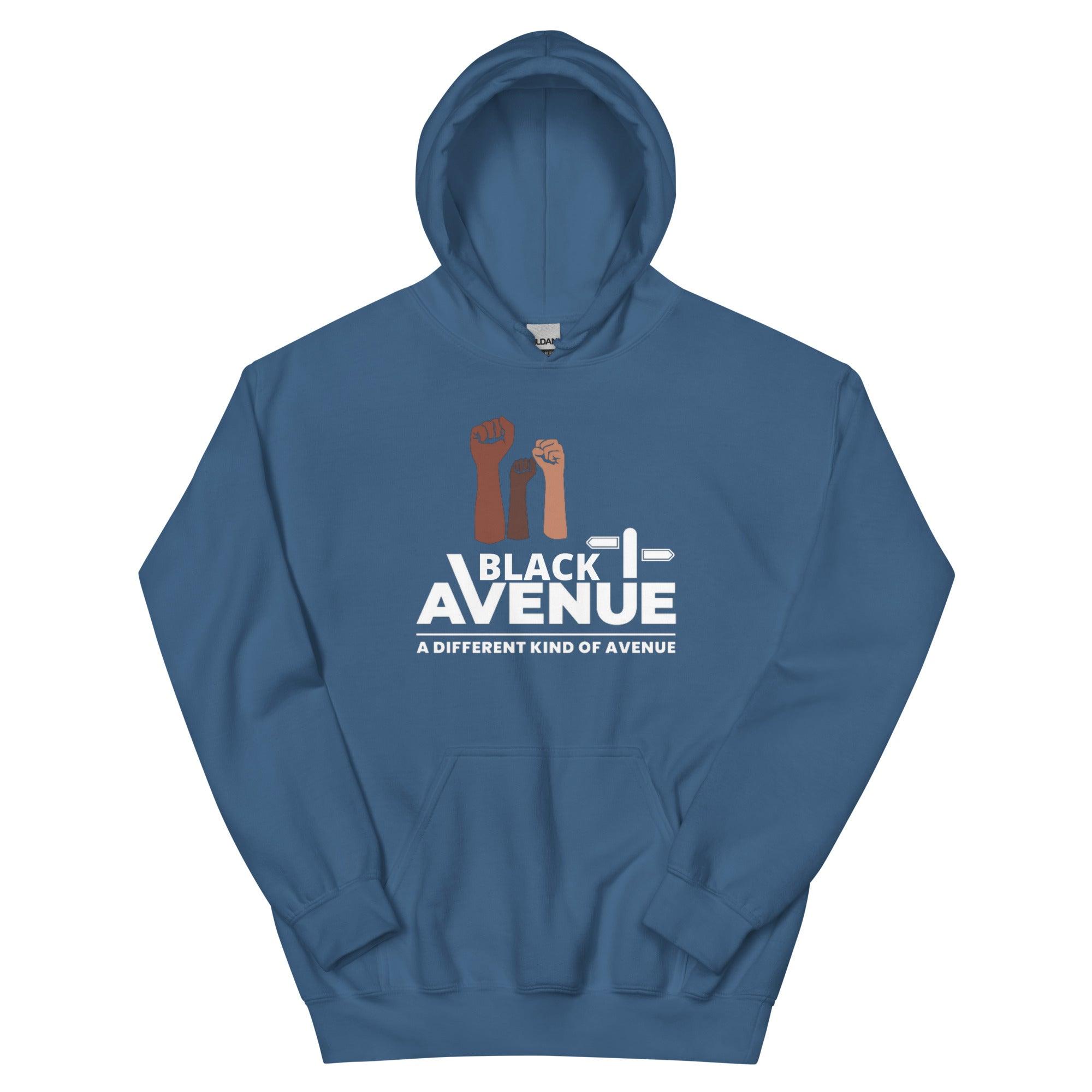BLACK AVENUE HeavyBlend Logo Hoodie (Unisex) - VVNTAGE AVENUE