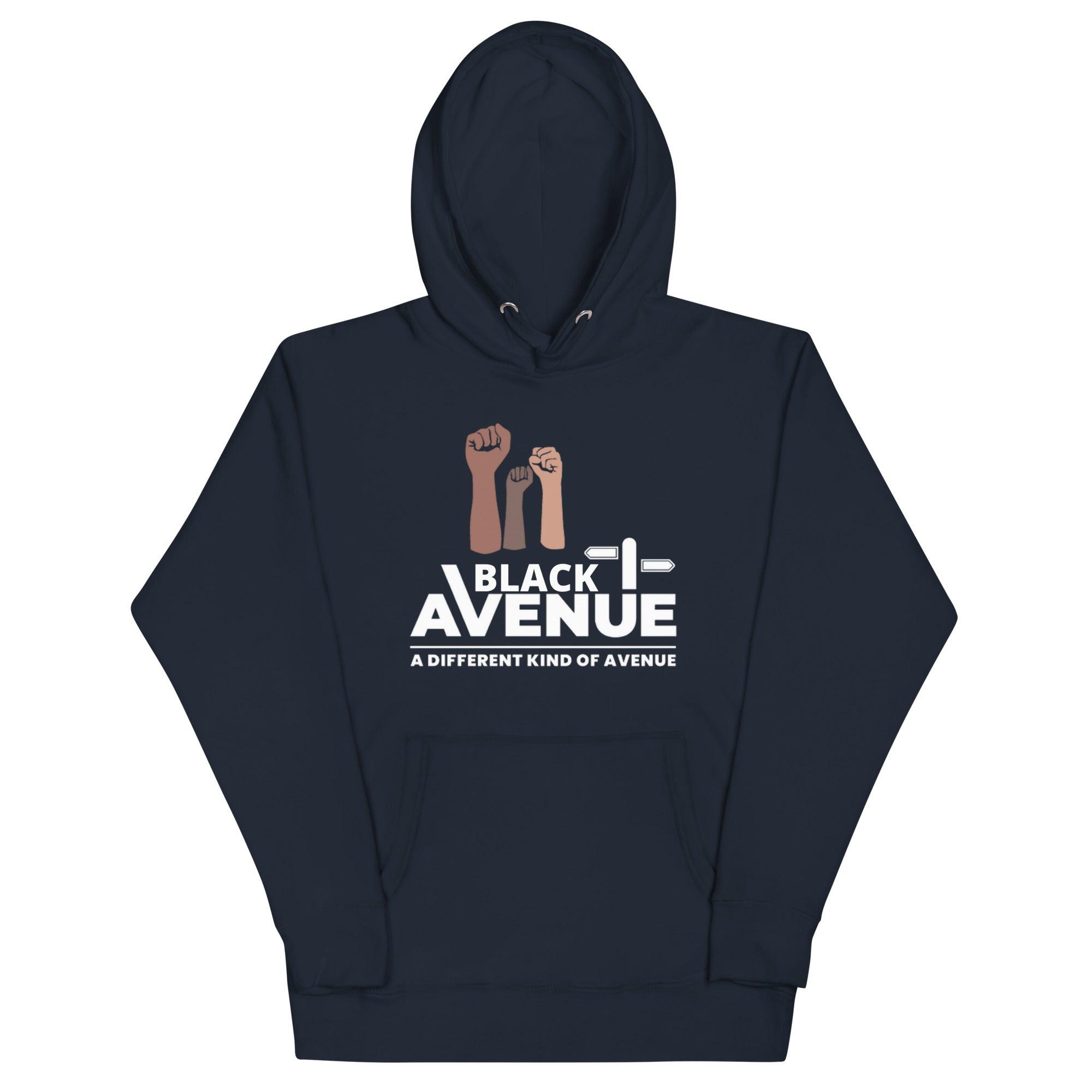 BLACK AVENUE Logo Hoodie (Unisex) - VVNTAGE AVENUE