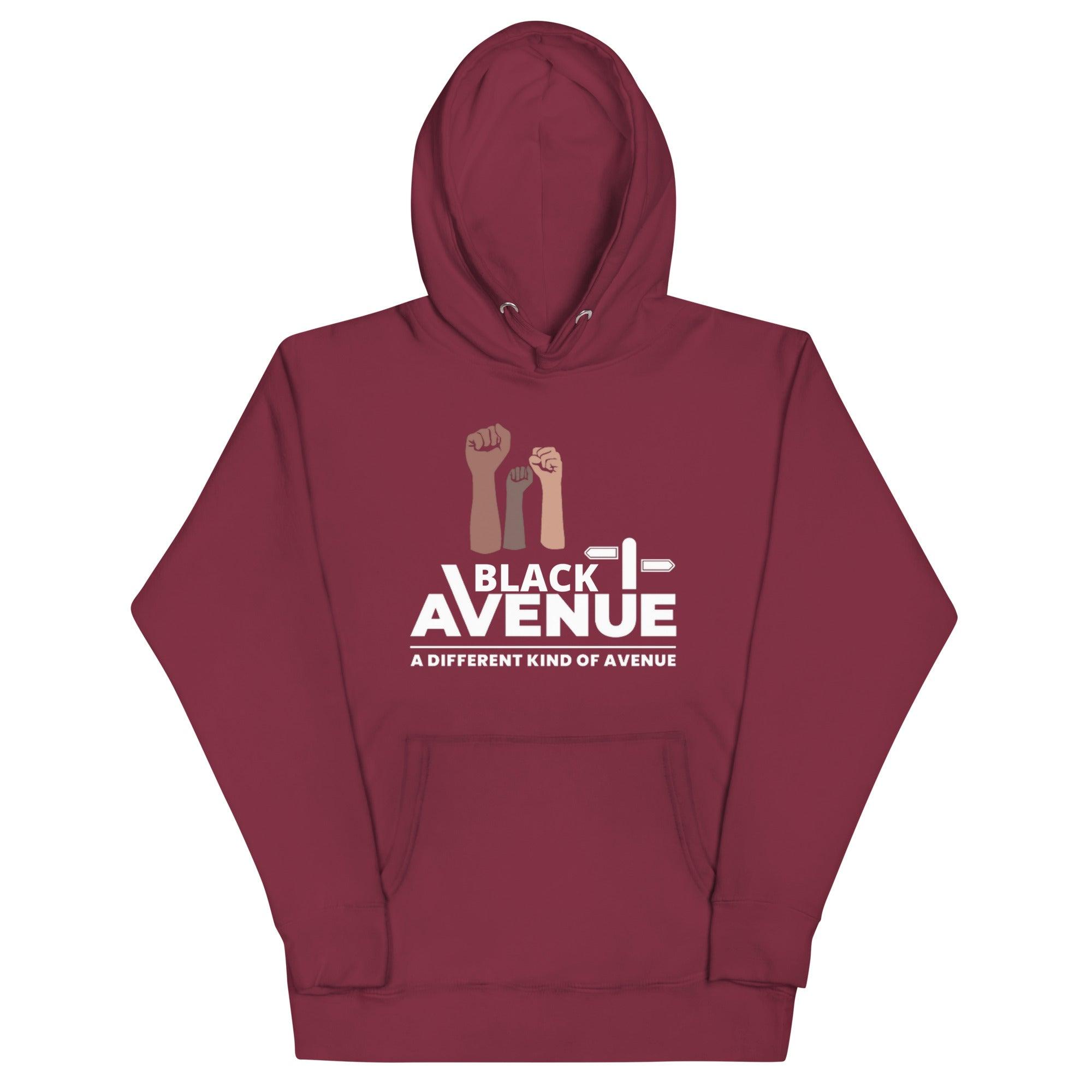 BLACK AVENUE Logo Hoodie (Unisex) - VVNTAGE AVENUE