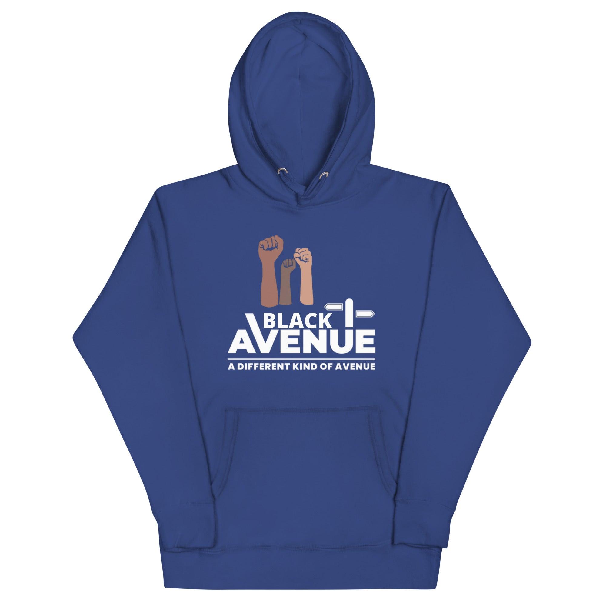 BLACK AVENUE Logo Hoodie (Unisex) - VVNTAGE AVENUE