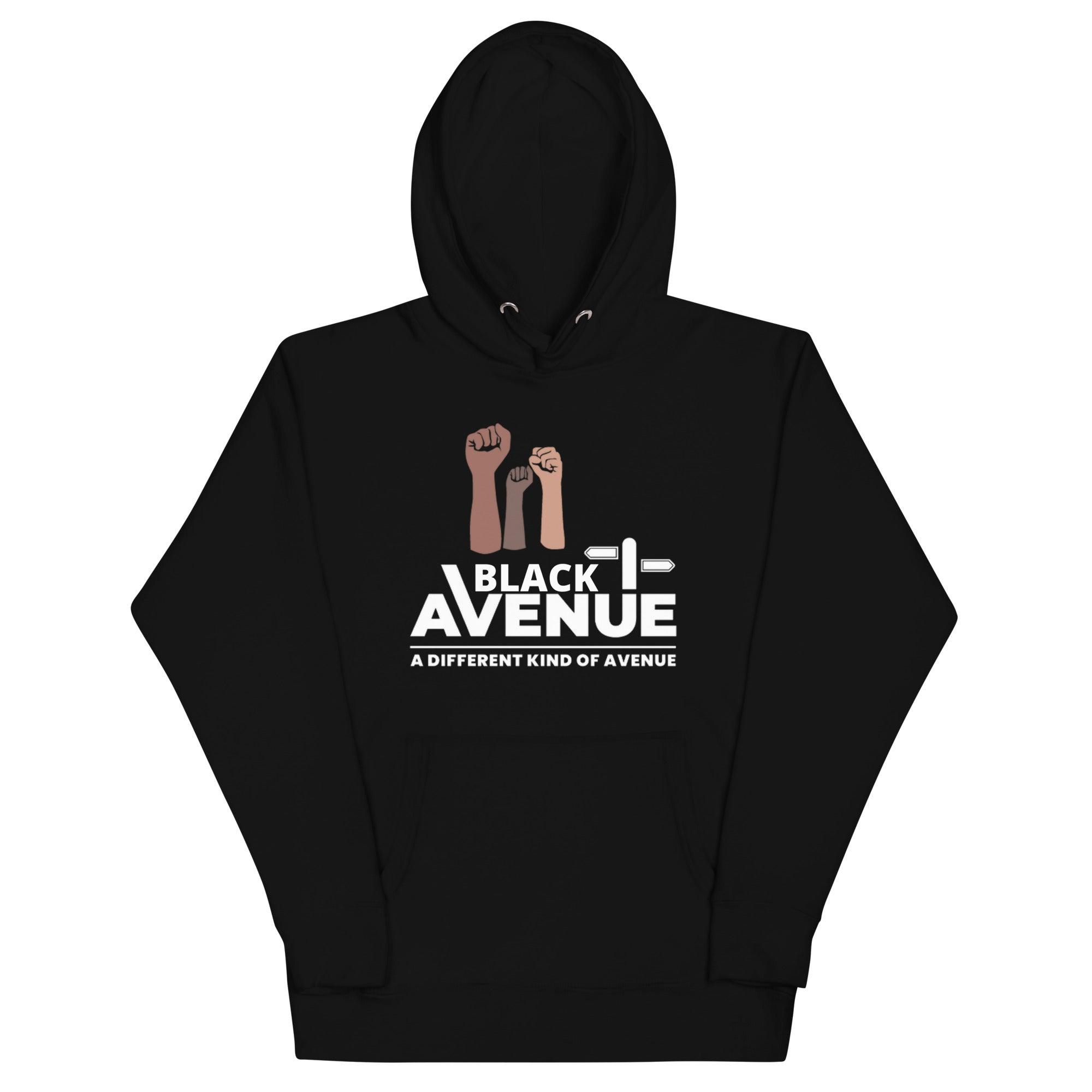 BLACK AVENUE Logo Hoodie (Unisex) - VVNTAGE AVENUE