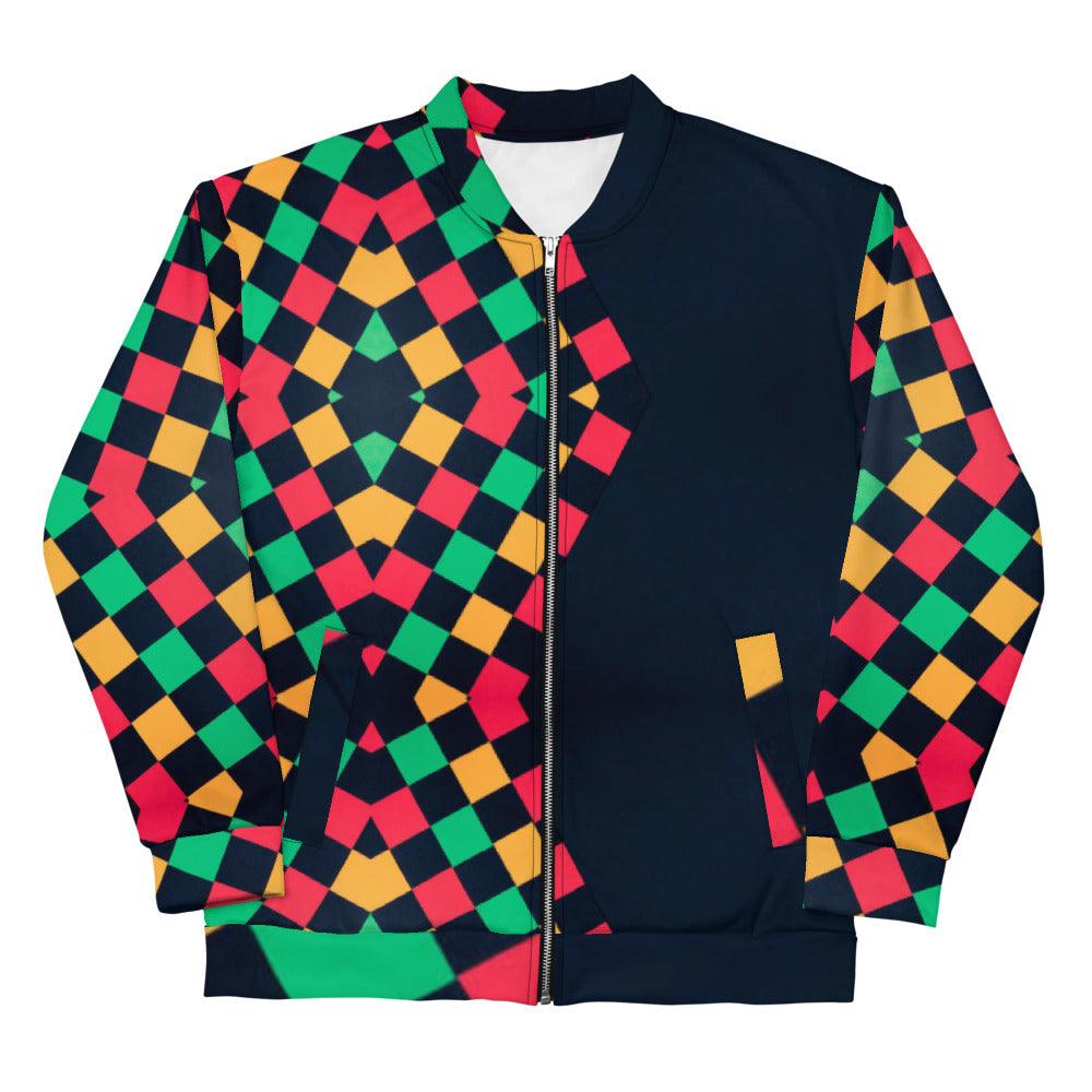 Black Avenue | Pattern Bomber Jacket (Unisex) - VVNTAGE AVENUE