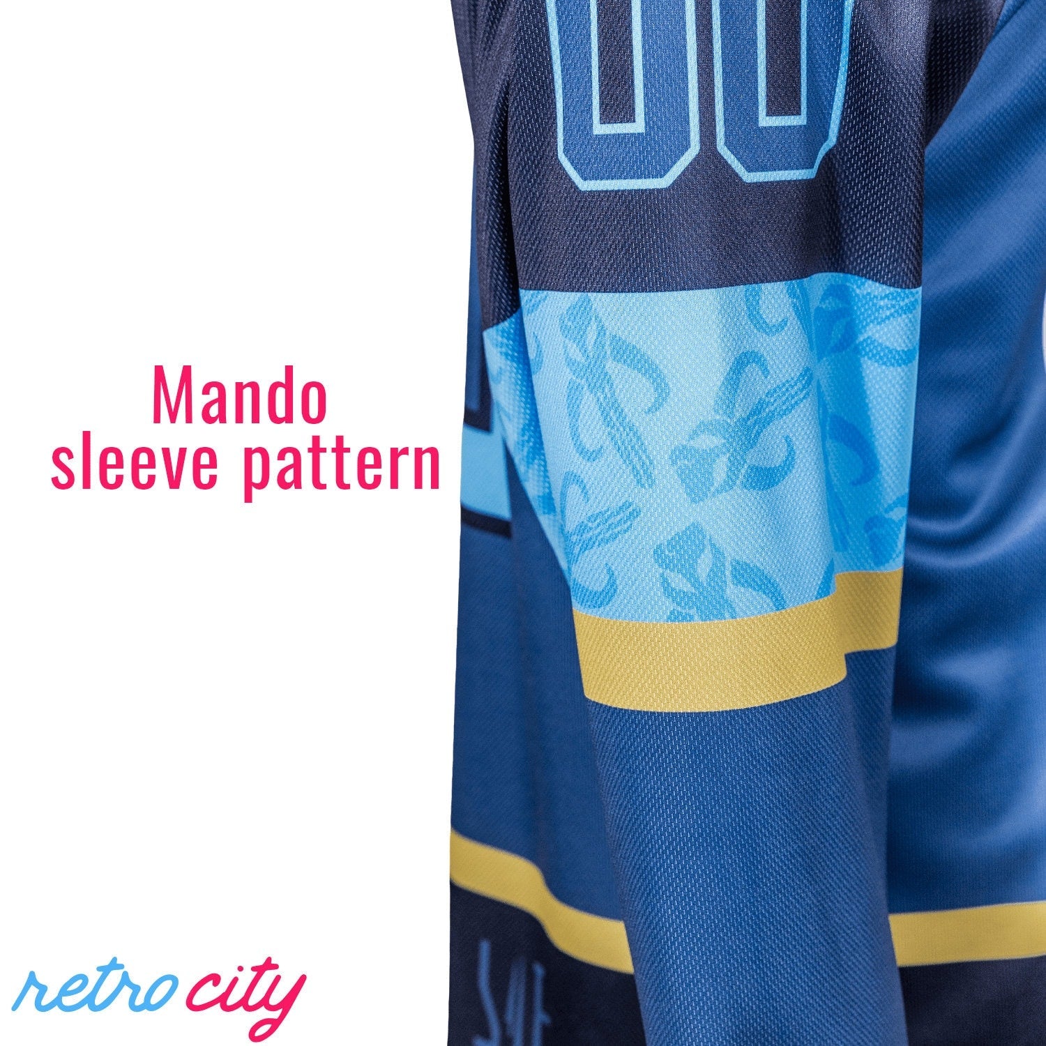 Paz Vizsla Bounty Hunters Din Djarin Hockey Jersey Sweater by Retro City Threads