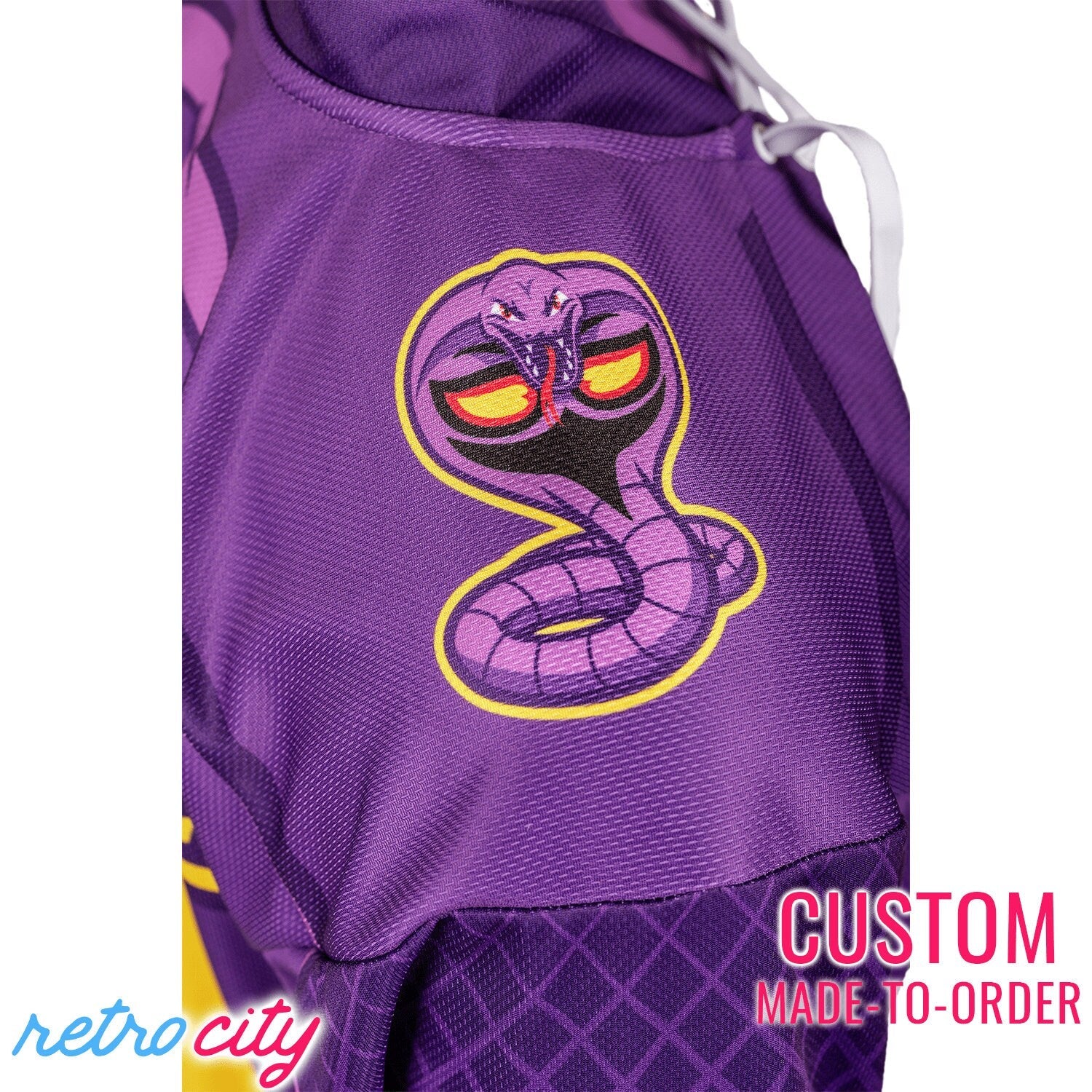 Arbok Kai PokéLeague Lace-Up Hockey Jersey Sweater by Retro City Threads