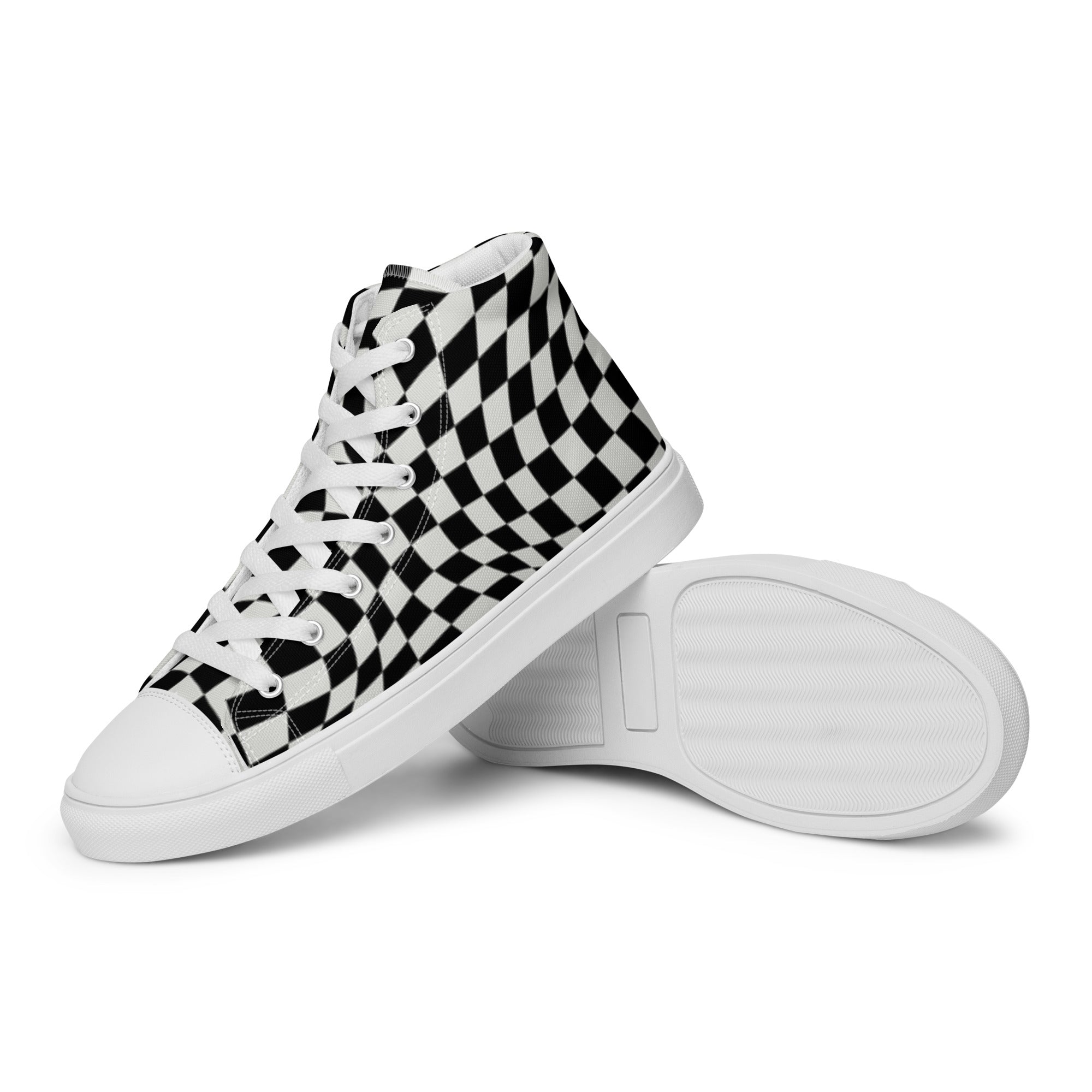 Men's VVNTAGE Graffiti Canvas High Tops (Checkers) - Season 3 - VVNTAGE AVENUE
