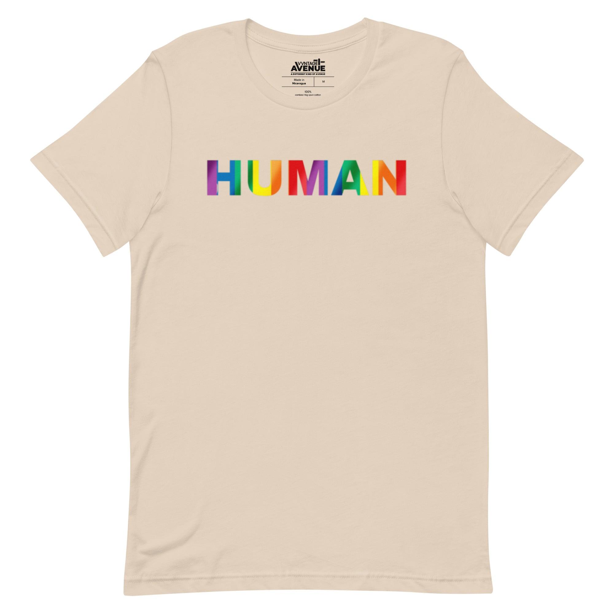 PRIDE AVENUE | HUMAN T-Shirt - VVNTAGE AVENUE