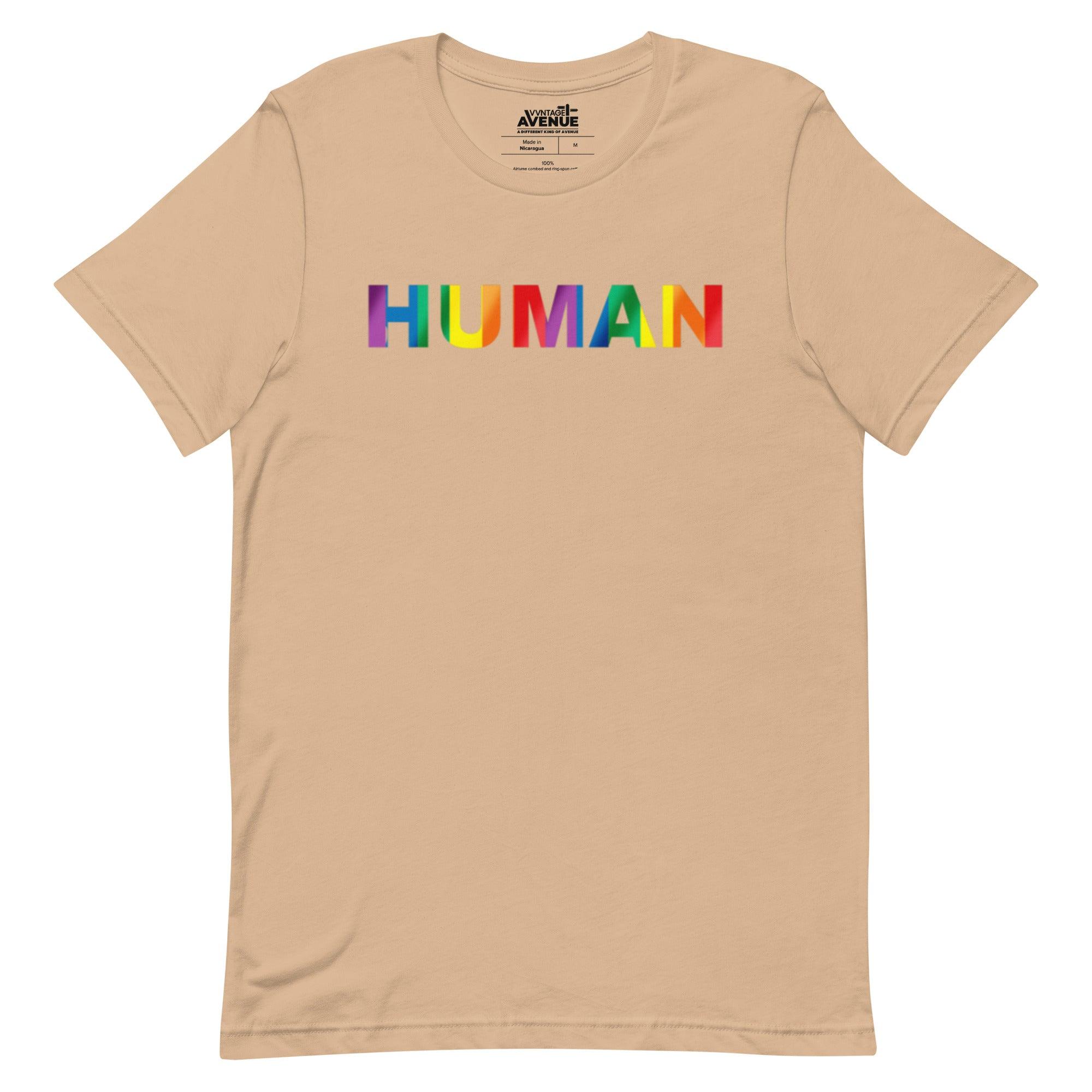 PRIDE AVENUE | HUMAN T-Shirt - VVNTAGE AVENUE