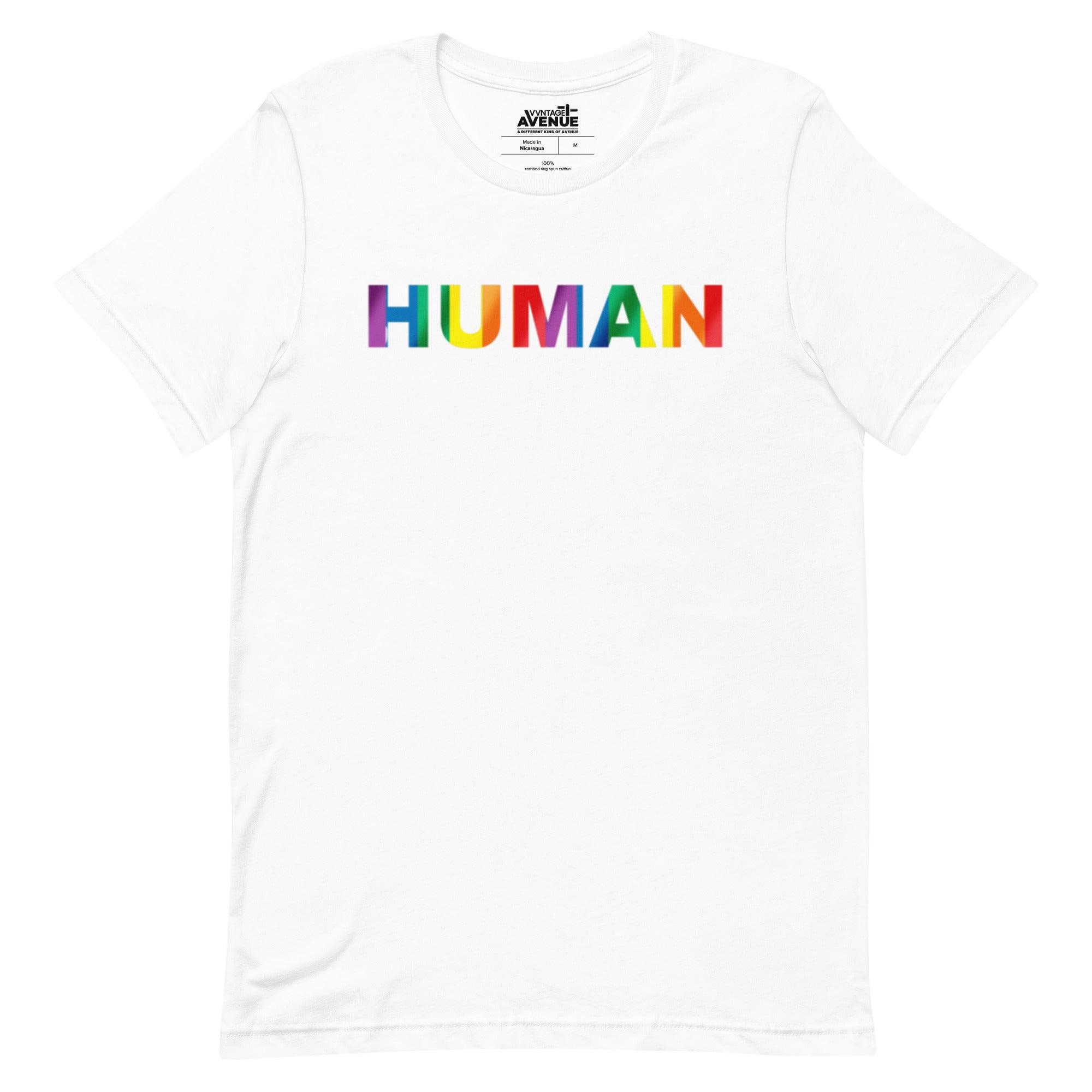 PRIDE AVENUE | HUMAN T-Shirt - VVNTAGE AVENUE