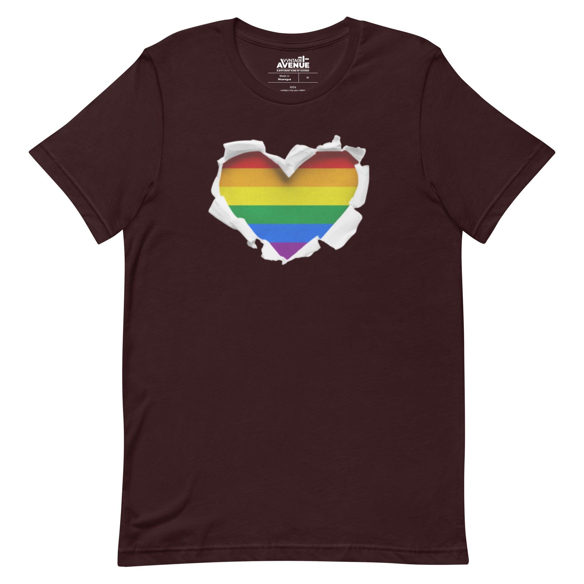 PRIDE AVENUE | Rainbow Heart T-Shirt - VVNTAGE AVENUE