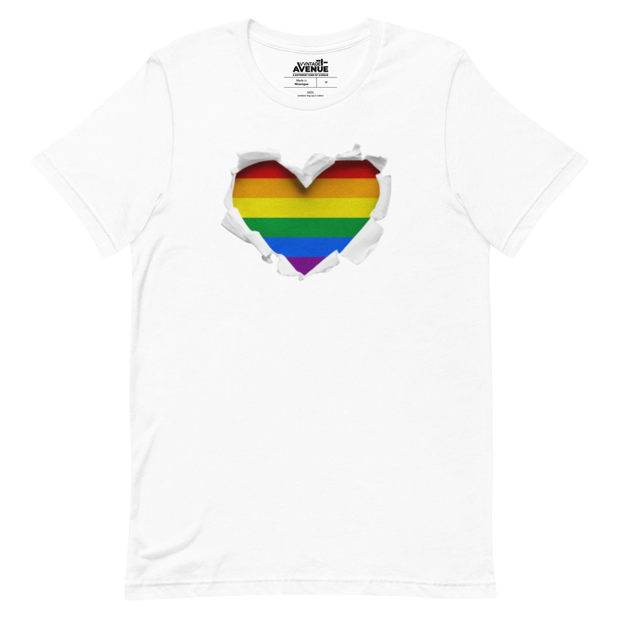 PRIDE AVENUE | Rainbow Heart T-Shirt - VVNTAGE AVENUE
