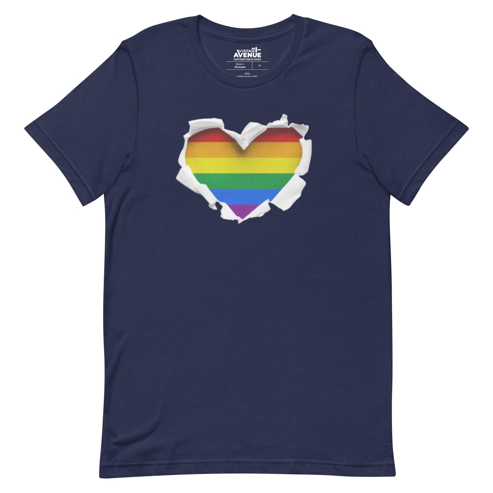 PRIDE AVENUE | Rainbow Heart T-Shirt - VVNTAGE AVENUE
