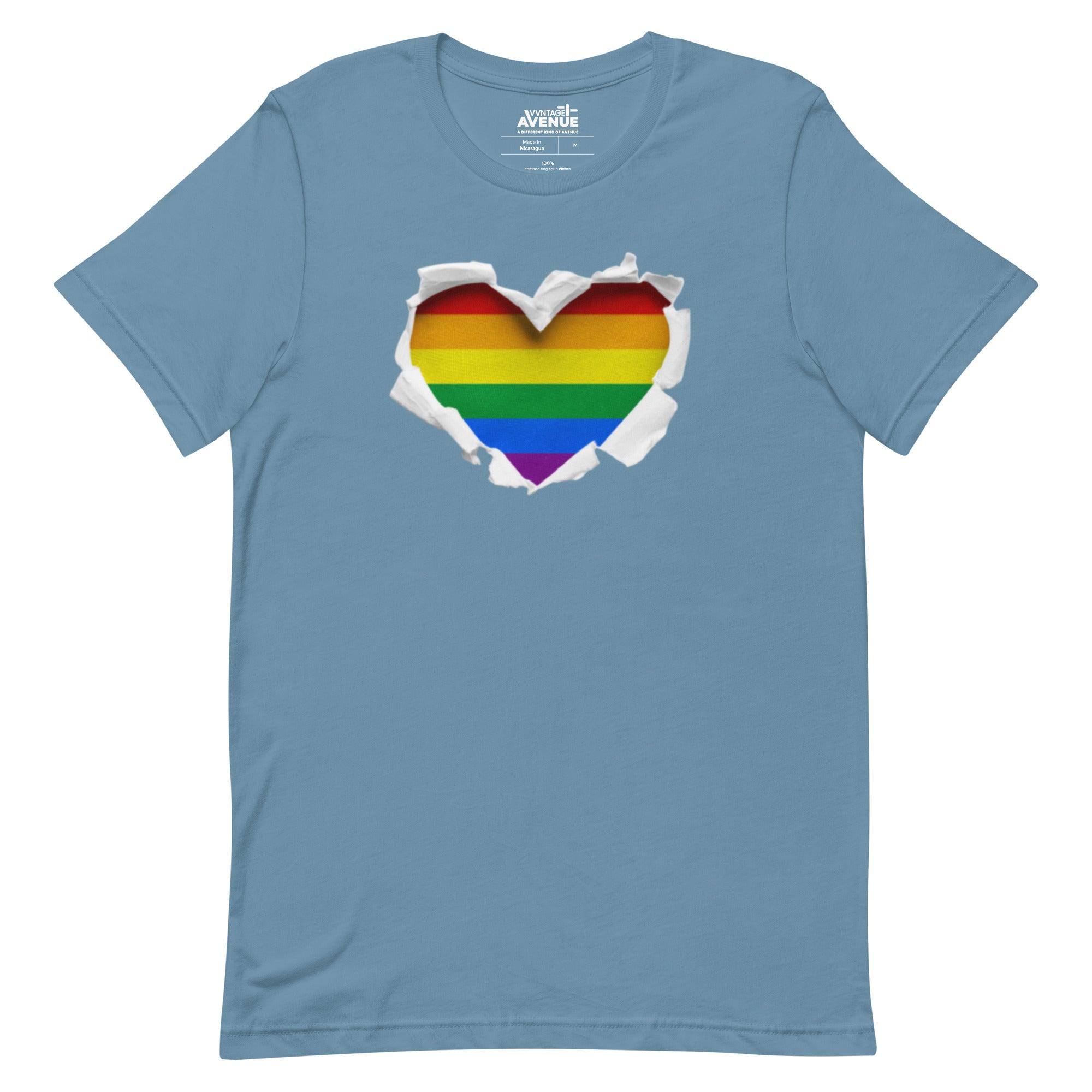 PRIDE AVENUE | Rainbow Heart T-Shirt - VVNTAGE AVENUE