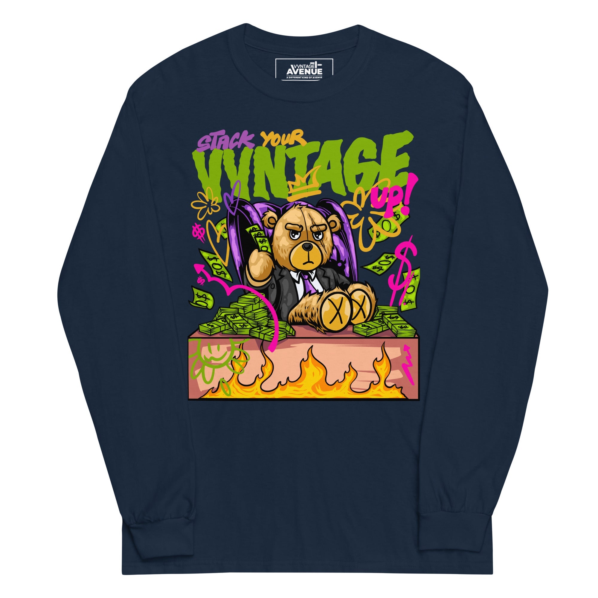 Stack Your VVNTAGE Up LS T-Shirt - VVNTAGE AVENUE