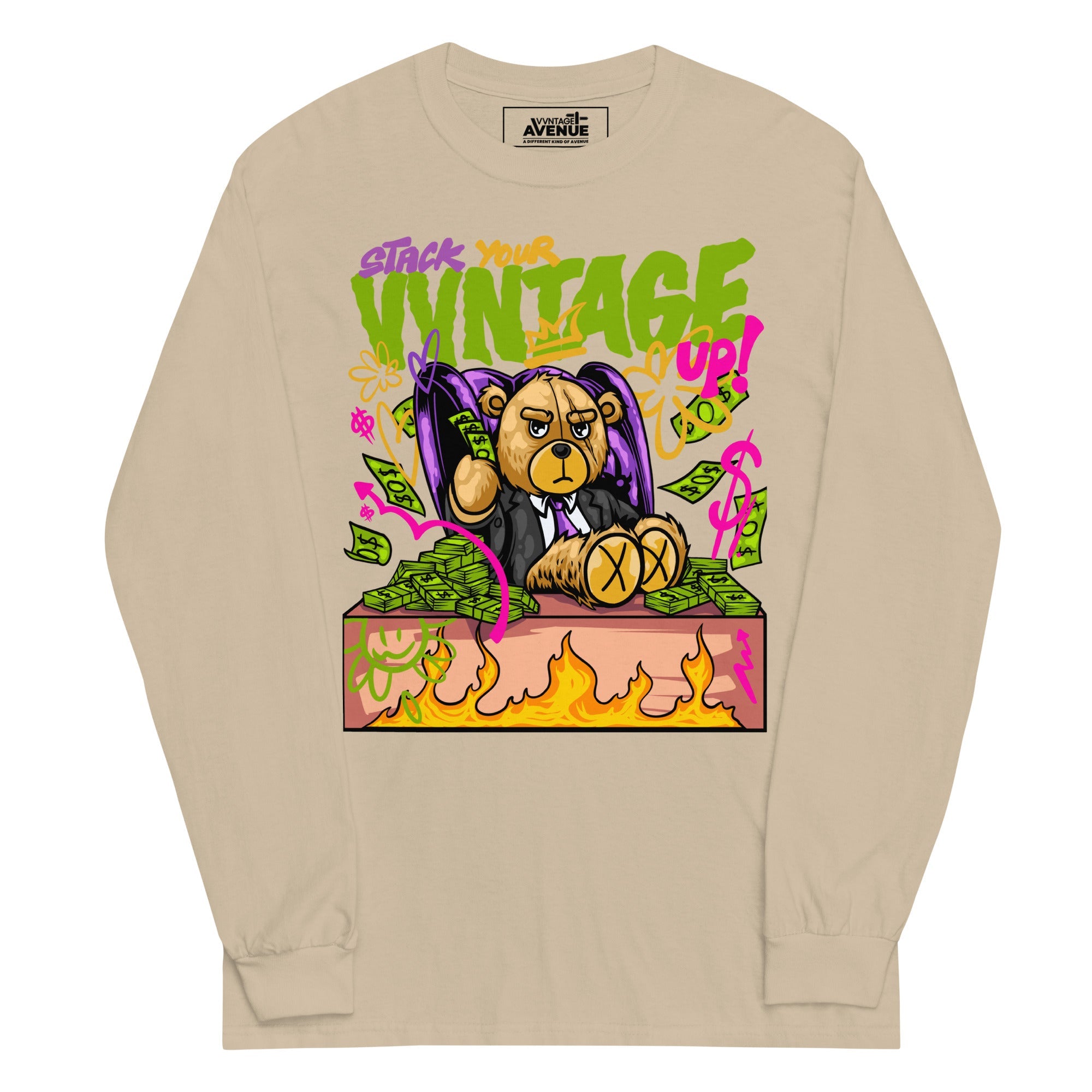 Stack Your VVNTAGE Up LS T-Shirt - VVNTAGE AVENUE