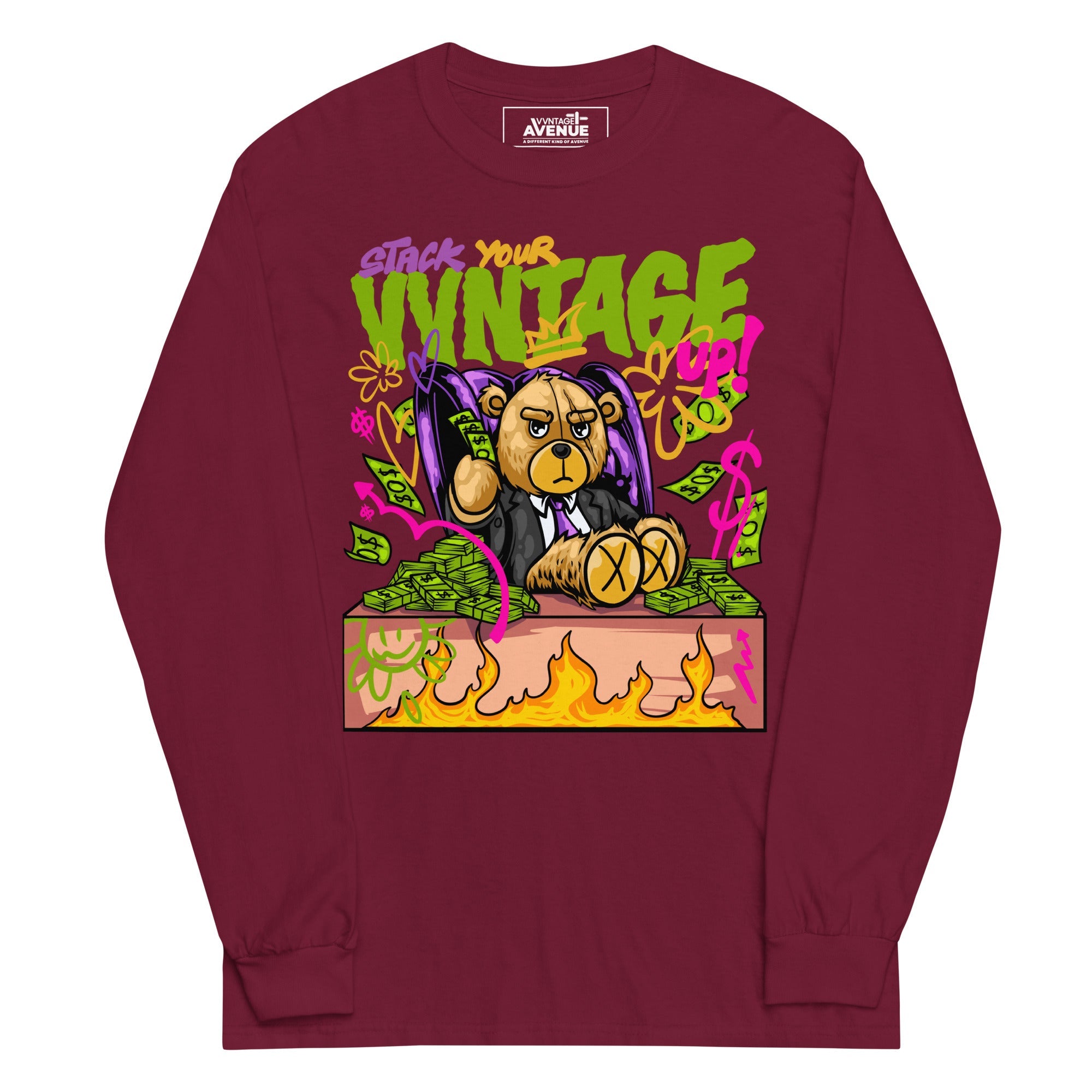 Stack Your VVNTAGE Up LS T-Shirt - VVNTAGE AVENUE