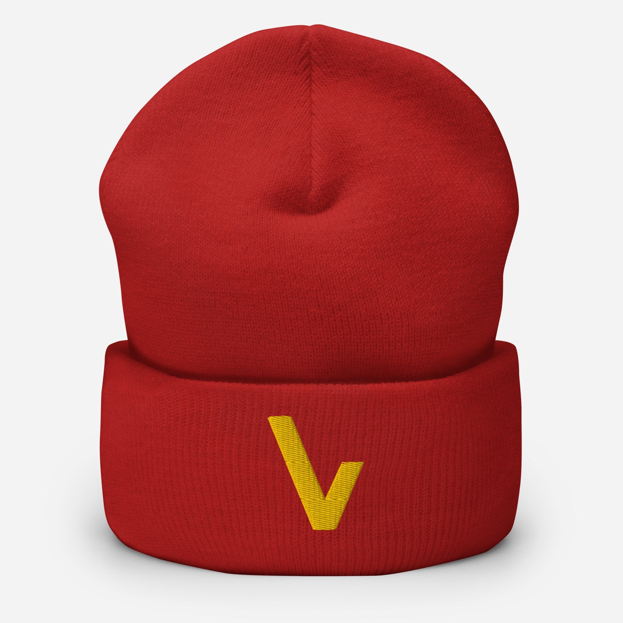 V for VVNTAGE Cuffed Beanie (GOLD Edition) - VVNTAGE AVENUE