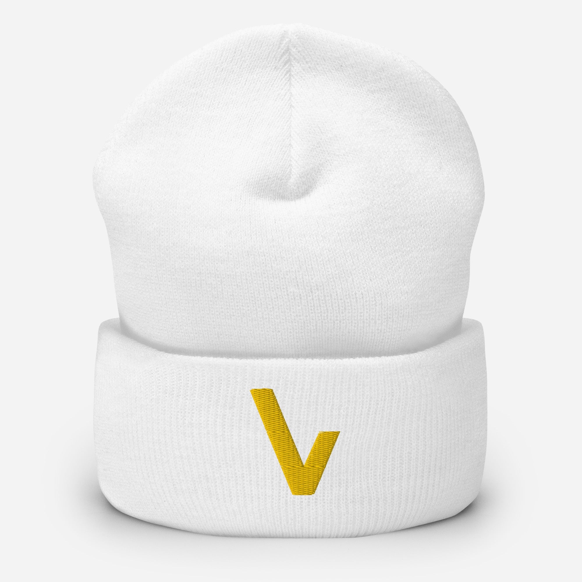 V for VVNTAGE Cuffed Beanie (GOLD Edition) - VVNTAGE AVENUE